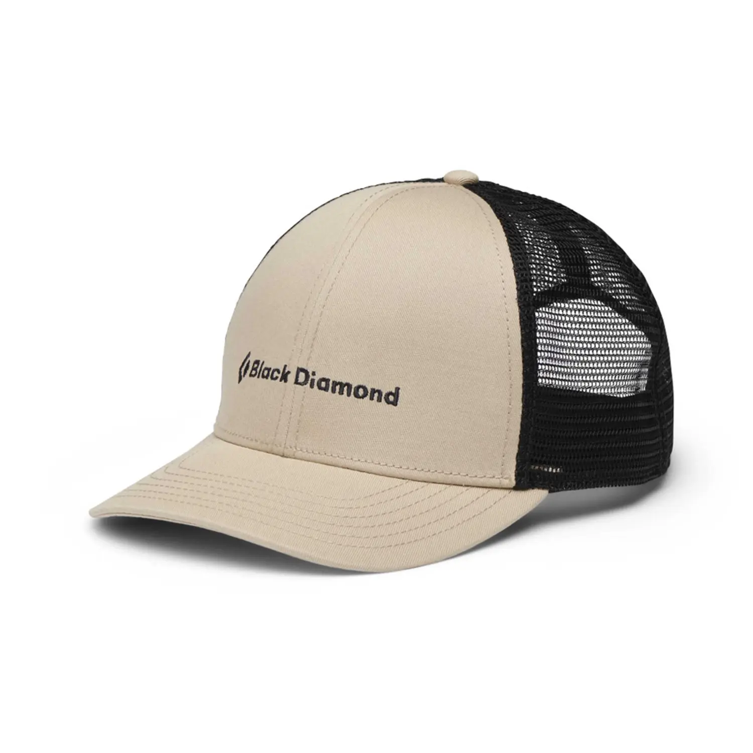 khaki-black-bd wordmark - Black Diamond BD Trucker Hat