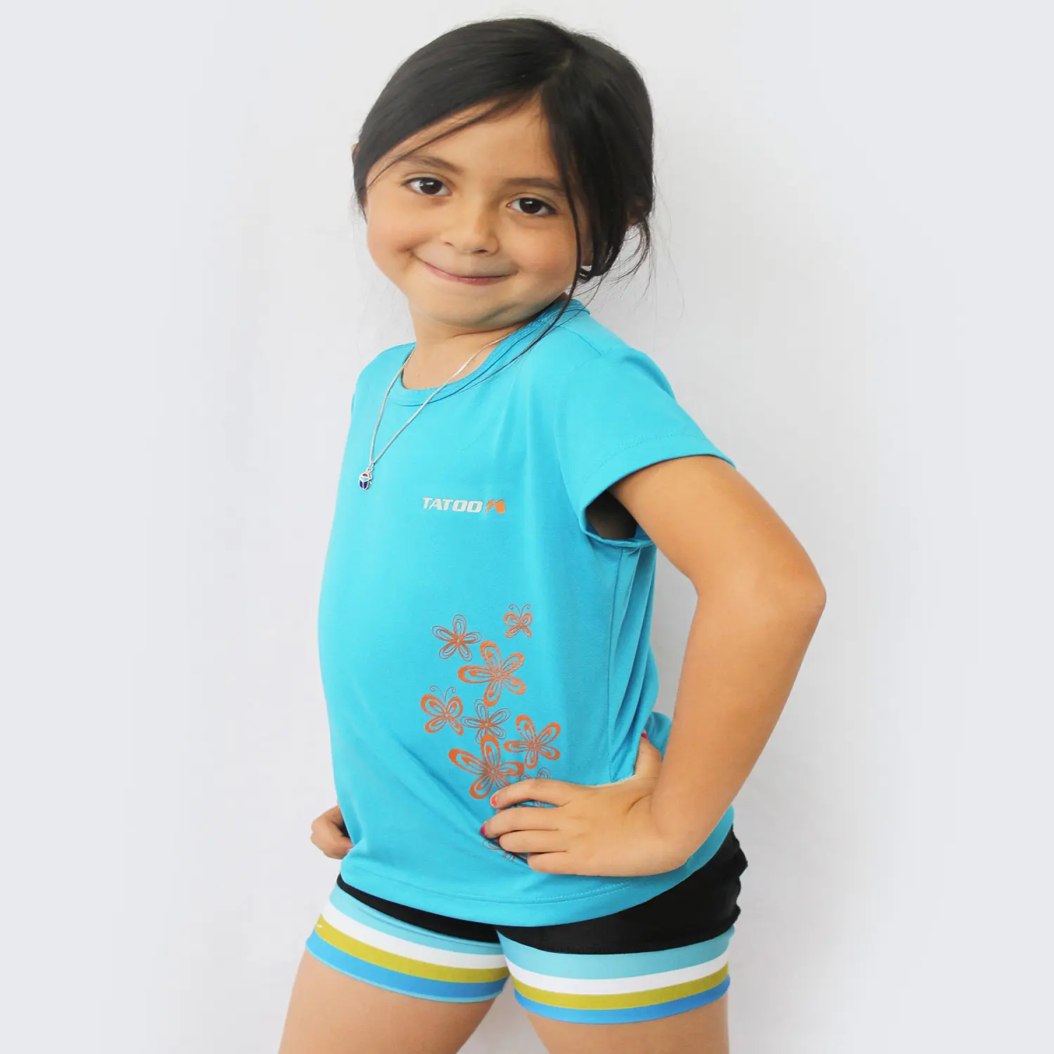 turquesa - Tatoo Camiseta Motion Niña