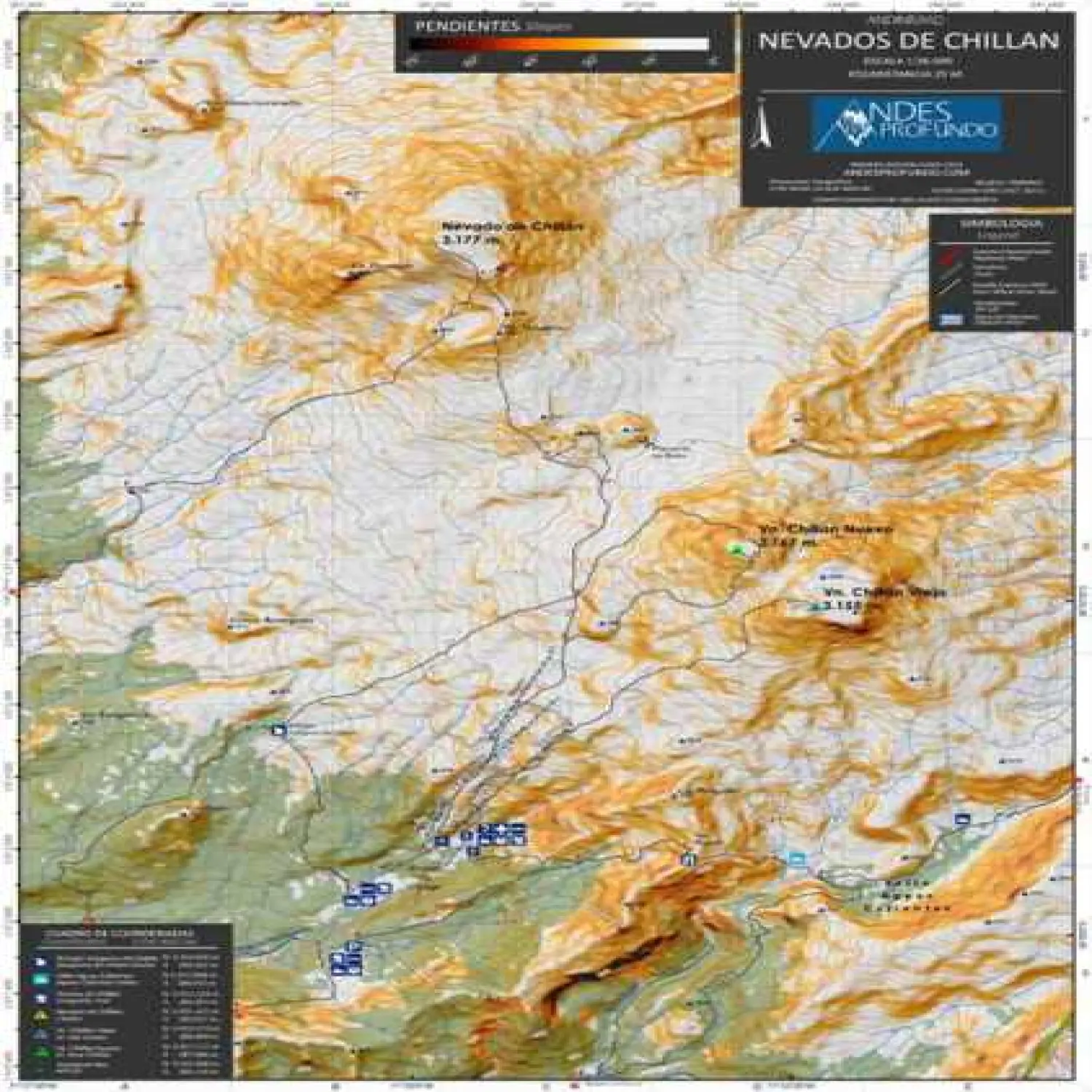  - Andesprofundo Mapa Nevados De Chillan