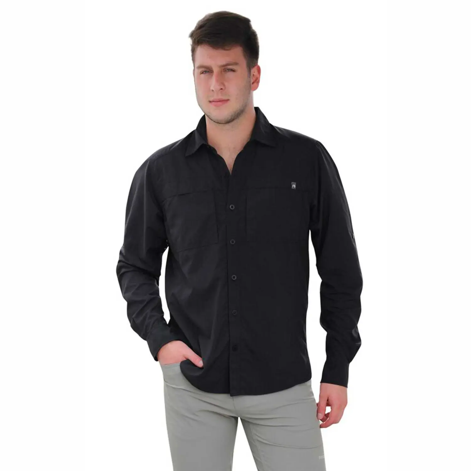 black - Tatoo Camisa ML Cruise Hombre