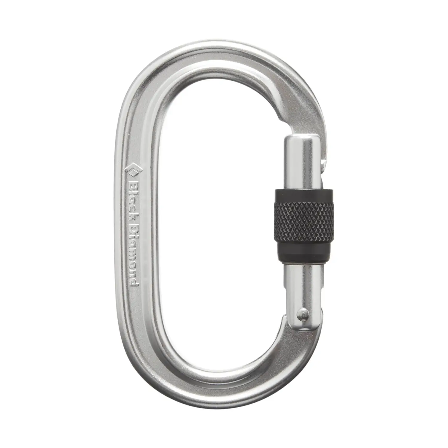polished - Black Diamond Oval Keylock Screwgate