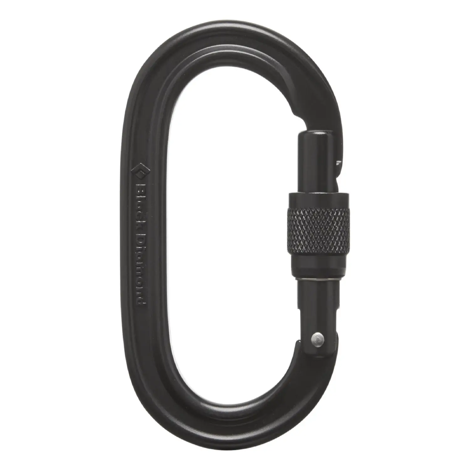 black - Black Diamond Oval Keylock Screwgate Carabiner