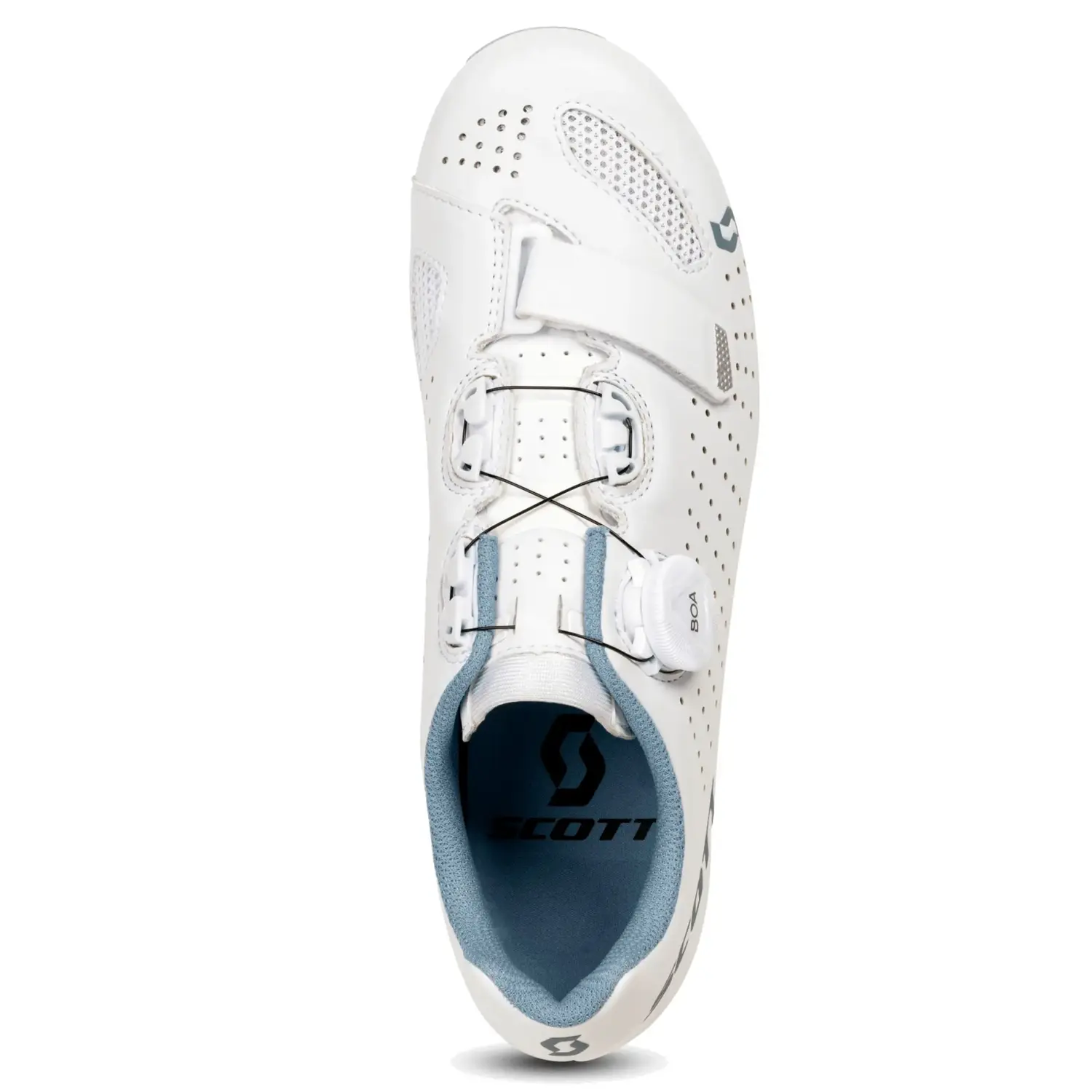 matt white/light blue - Scott Shoe Road Comp Boa Lady