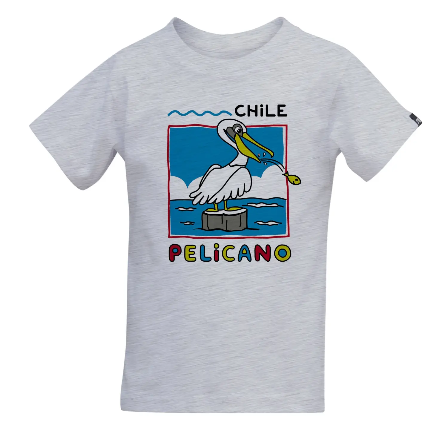 gris niño pelicano - Tatoo Polera Niño Pelicano