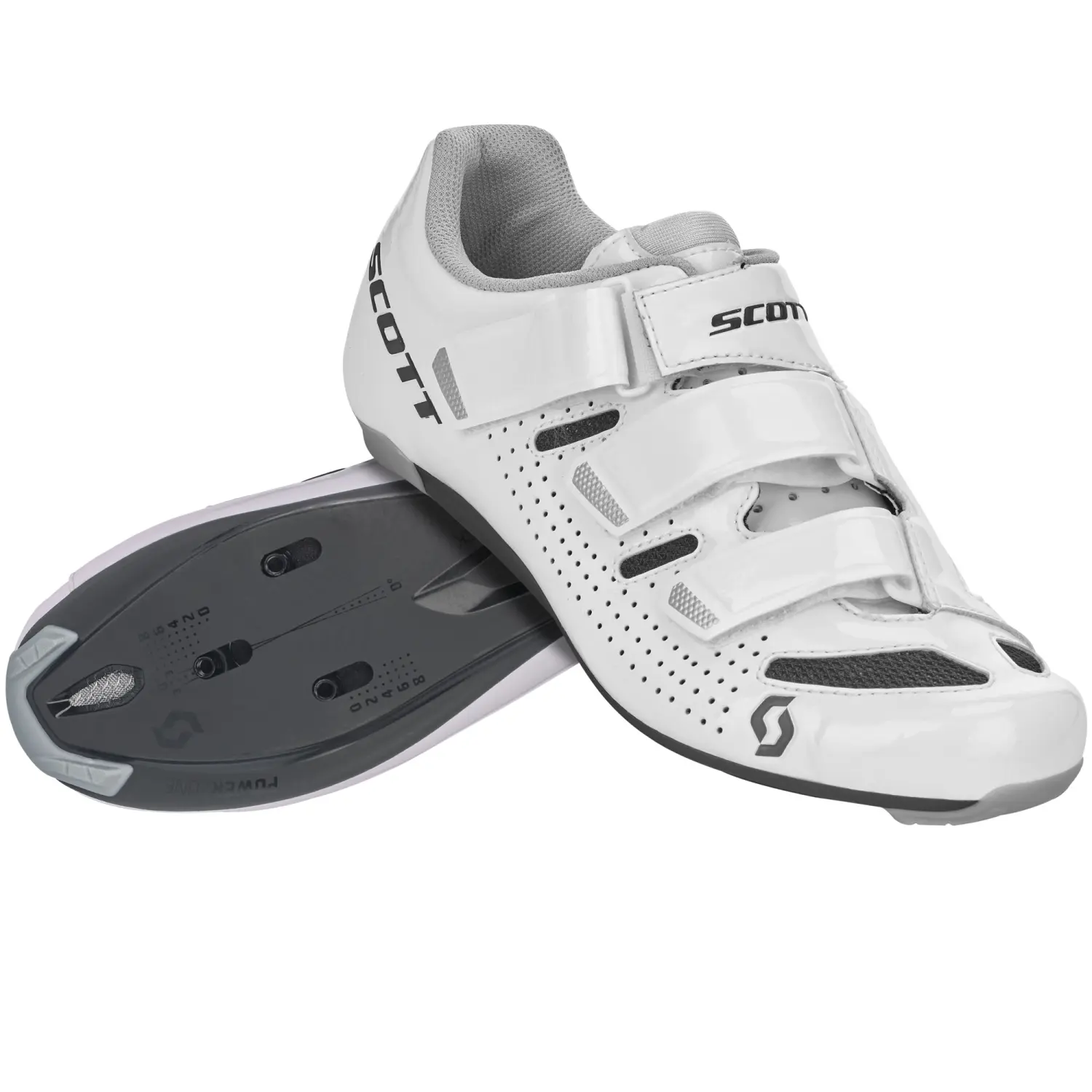 gloss white/gloss black - Scott Shoe Road Comp Lady