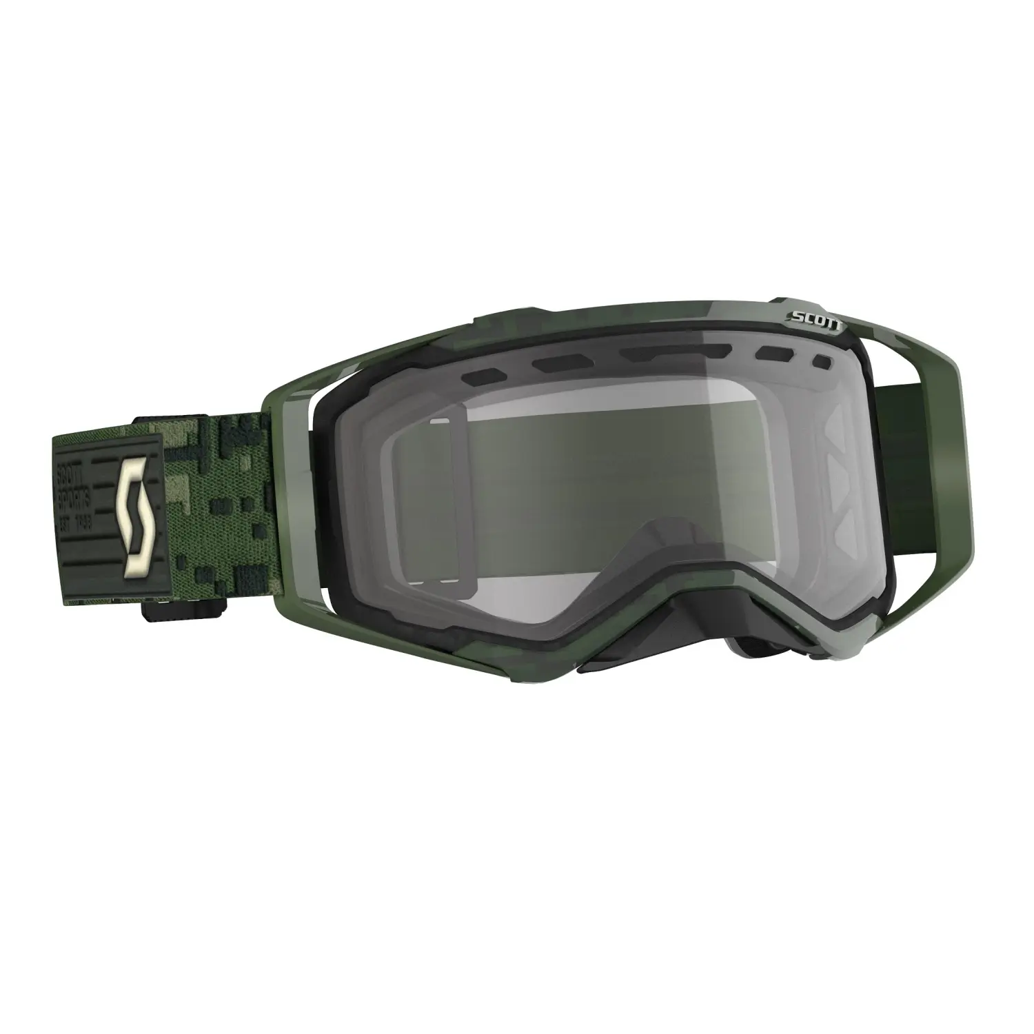 kaki green/clear - Scott Goggle Prospect Enduro