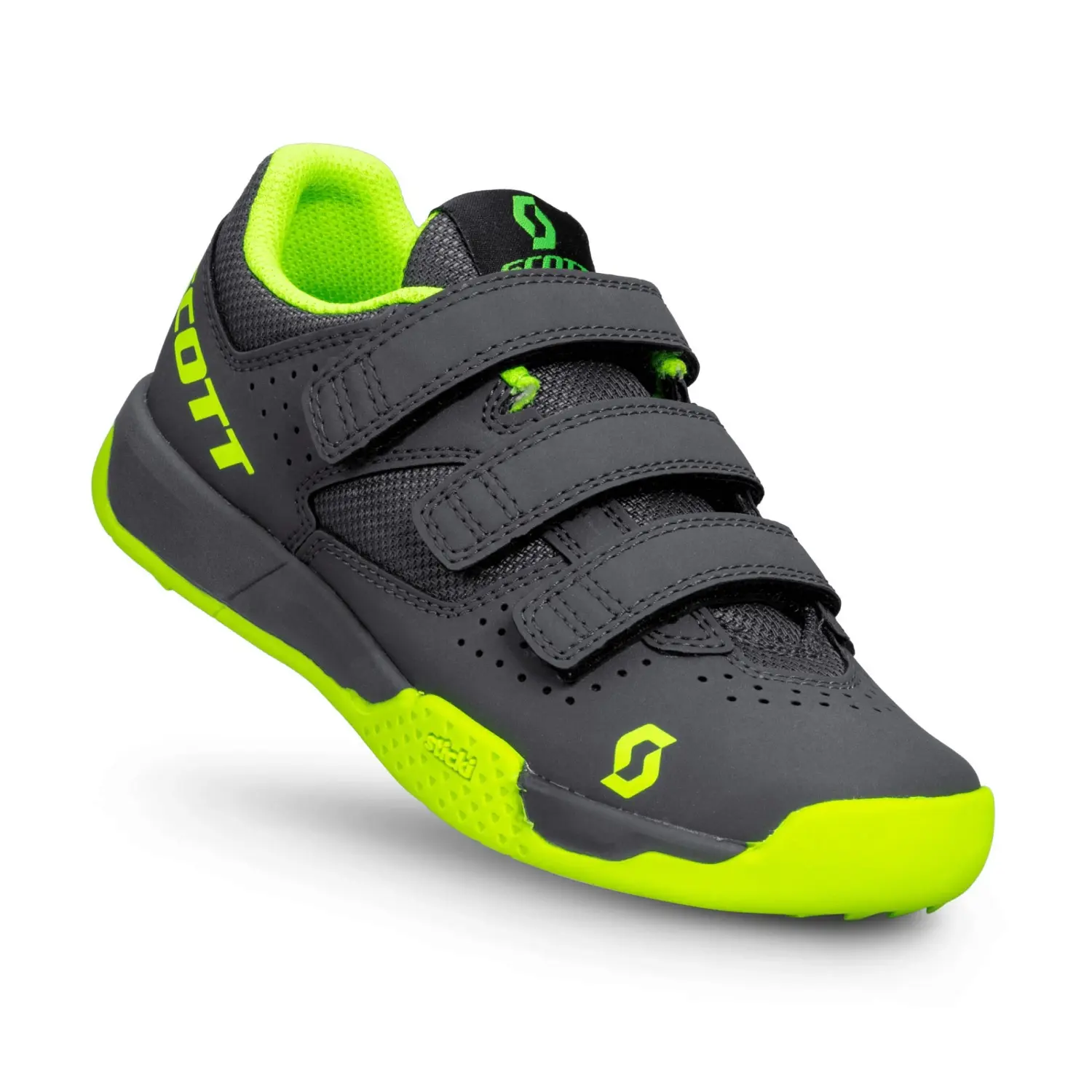 grey/neon green - Scott Shoe Mtb AR Kids Strap