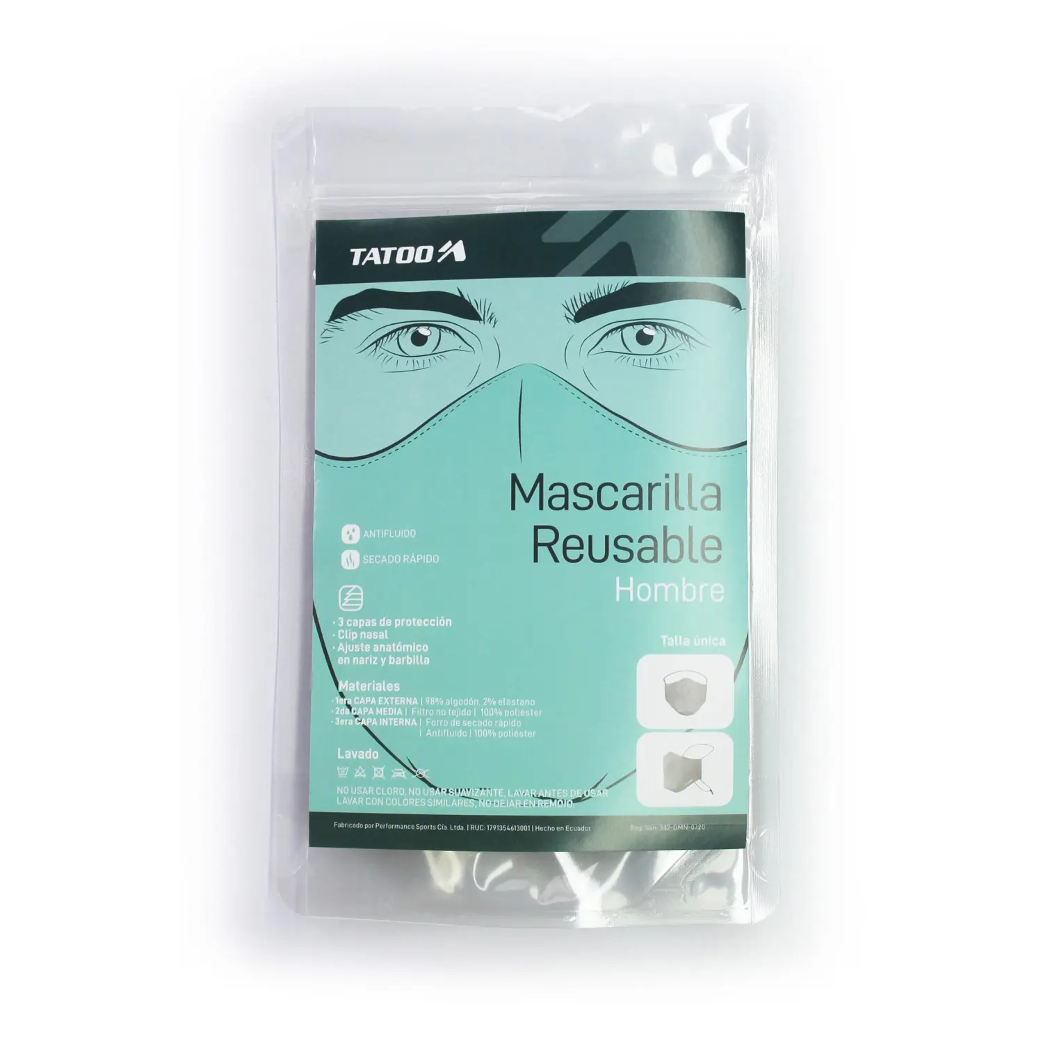  - Tatoo Mascarilla PZ 03 Hombre