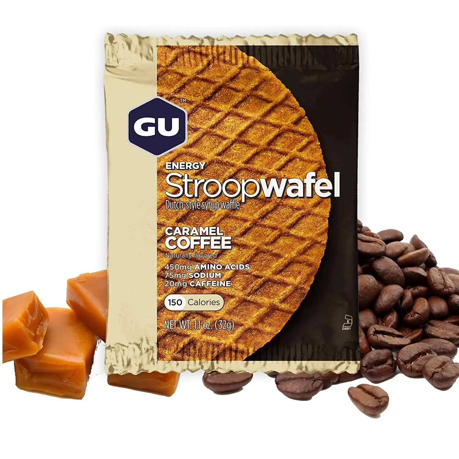 caramel coffee - GU Energy Stroopwafel