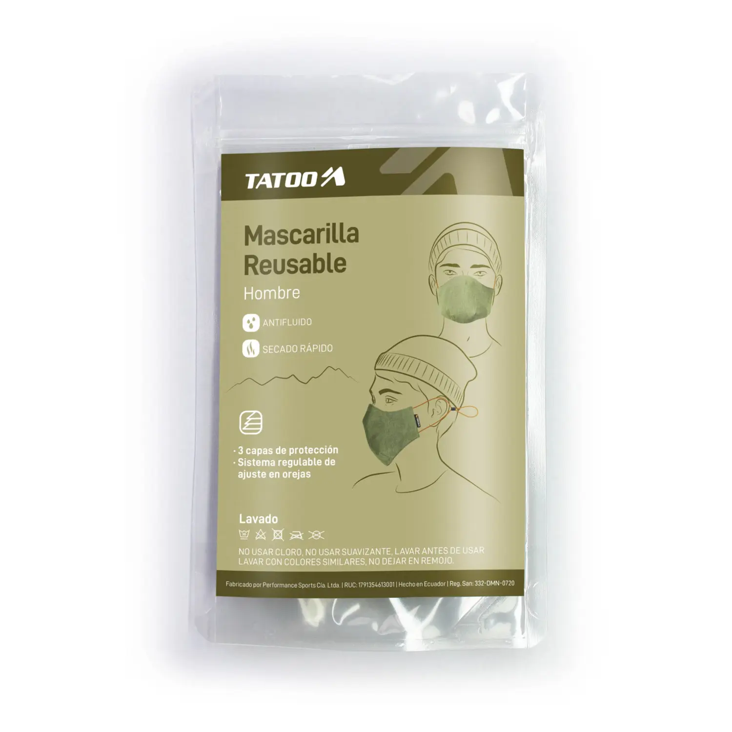  - Tatoo Mascarilla Pinza Barril Hombre