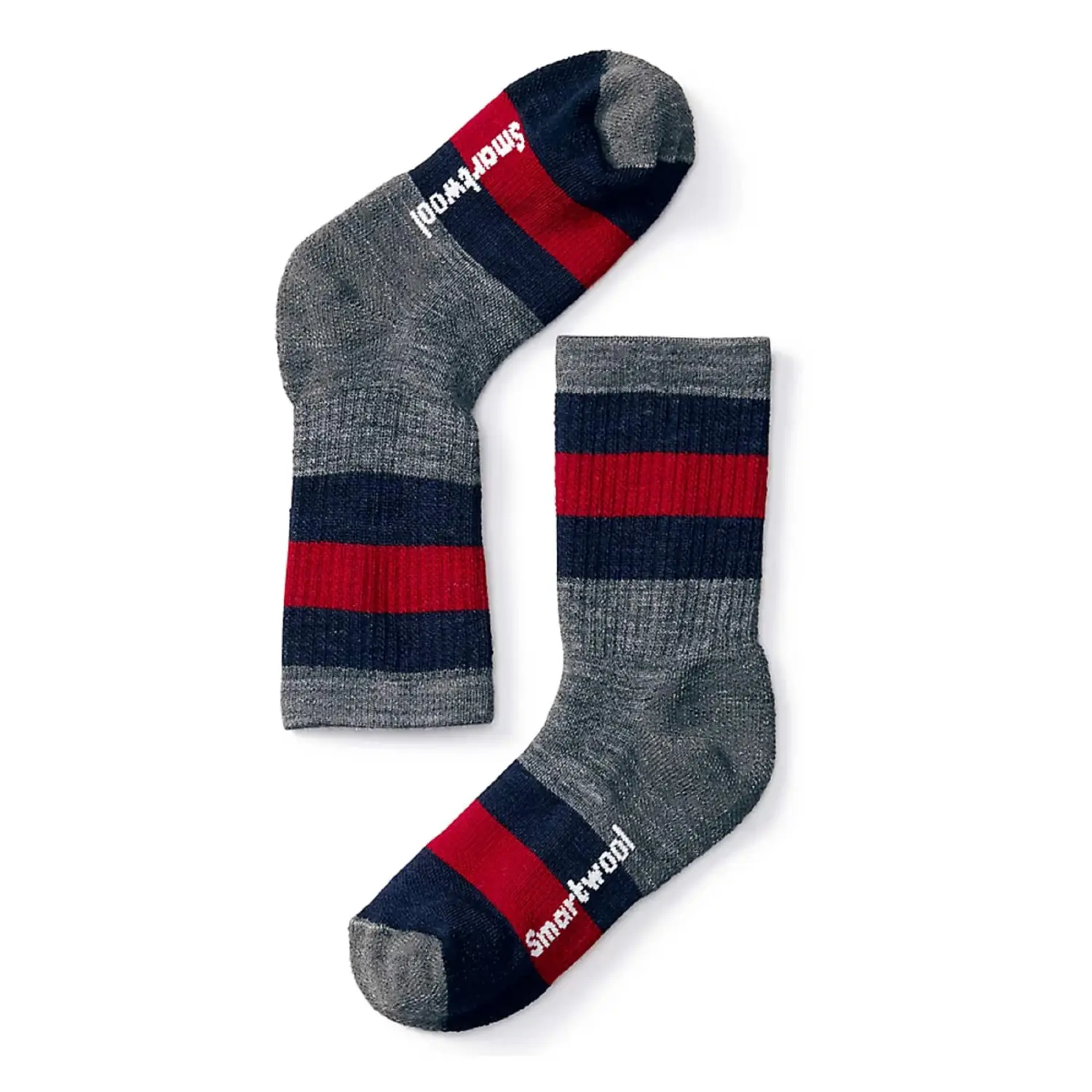 medium gray - Smartwool Kids Stripe Hike Md Crew