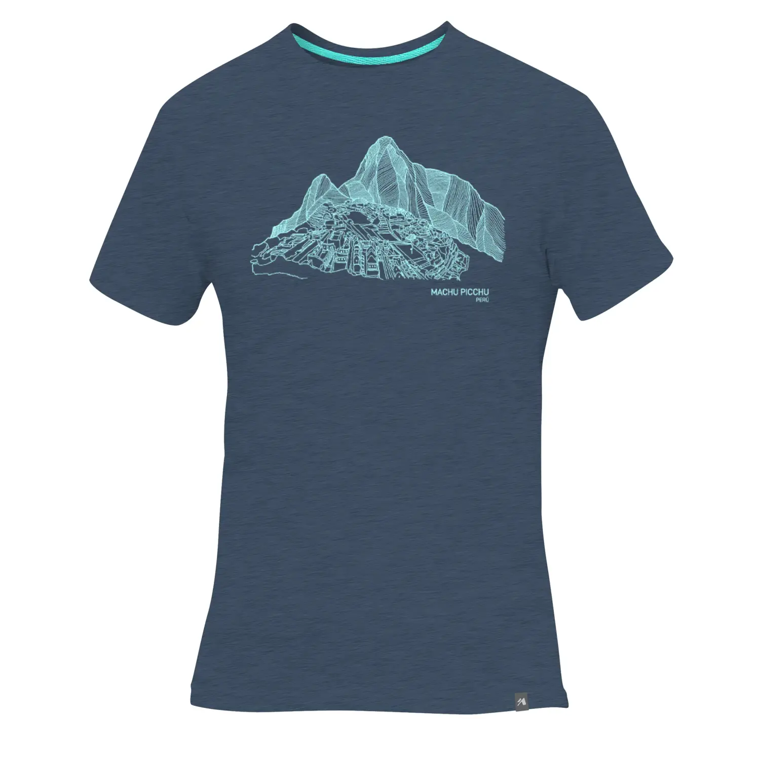 indigo jaspe - Tatoo Polo Hombre Machu Pichu Lineal 1