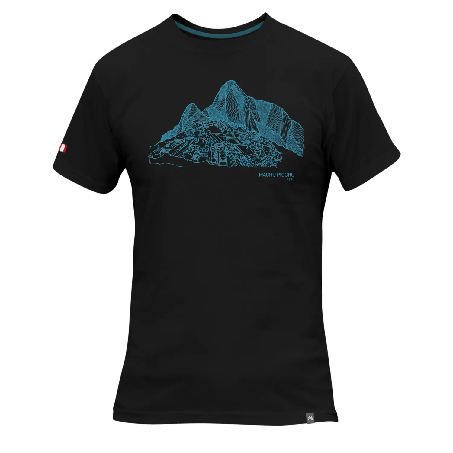negro - Tatoo Polo Hombre Machu Pichu Lineal 1