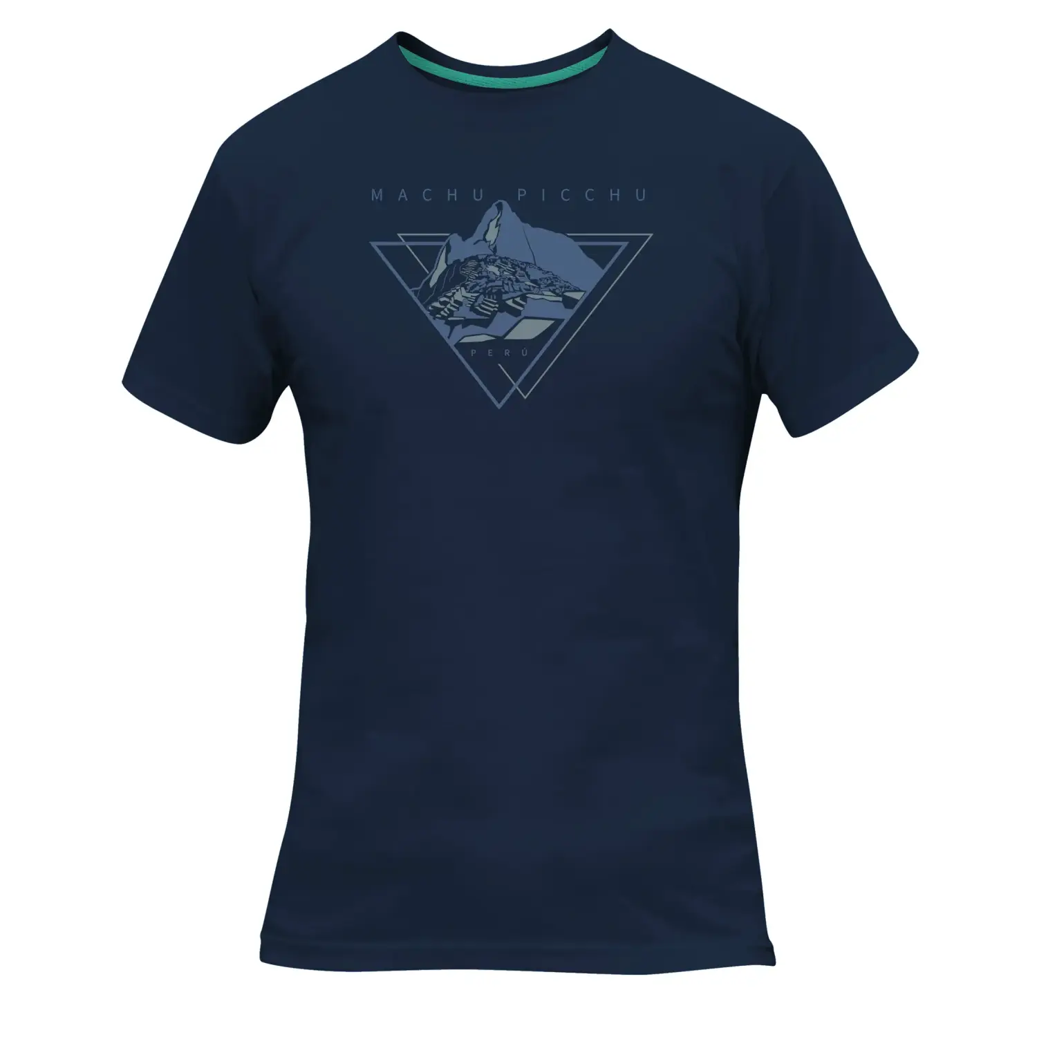 azul eclipse - Tatoo Polo Hombre Machu Pichu Triangulo