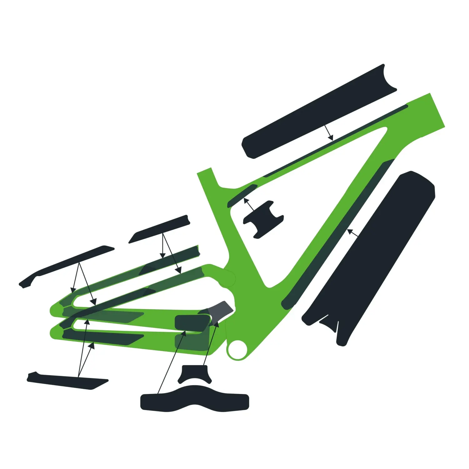 clear gloss - Syncros Frame Protection kit SPARK Carbon