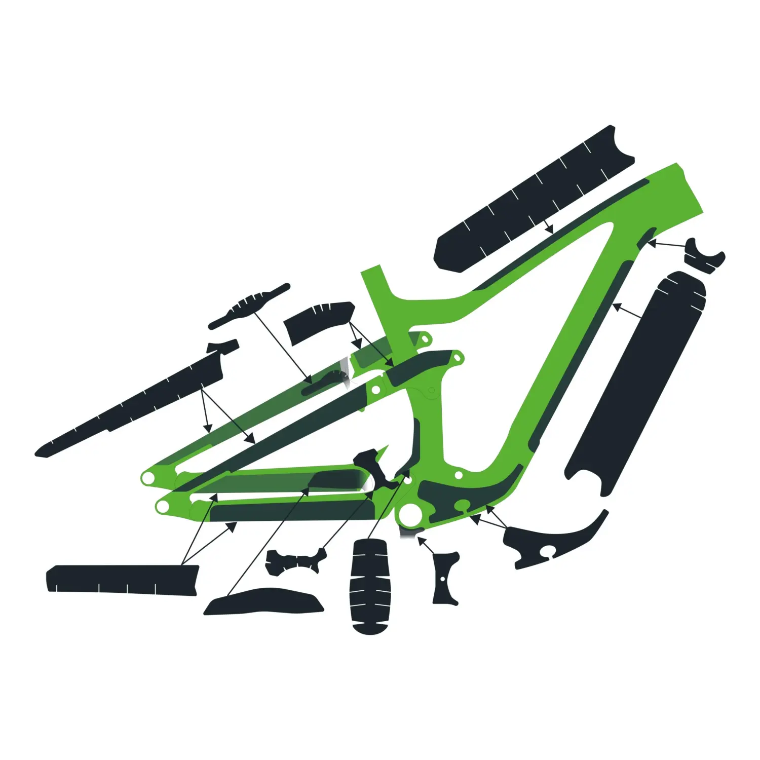 clear matt - Syncros Frame Protection kit RANSOM Carbon