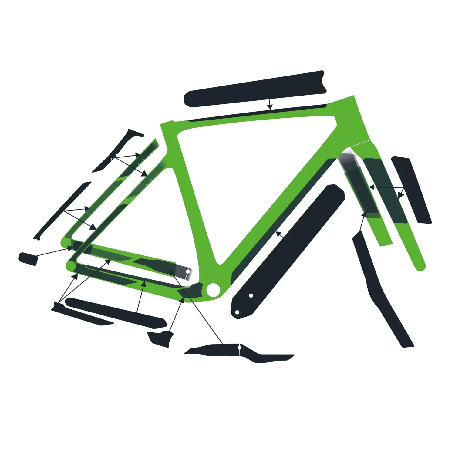 clear matt - Syncros Frame Protection kit ADDICT Gravel