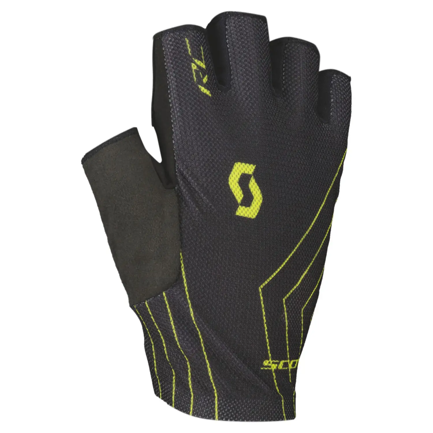 black/sulphur yellow - Scott Glove RC Team SF