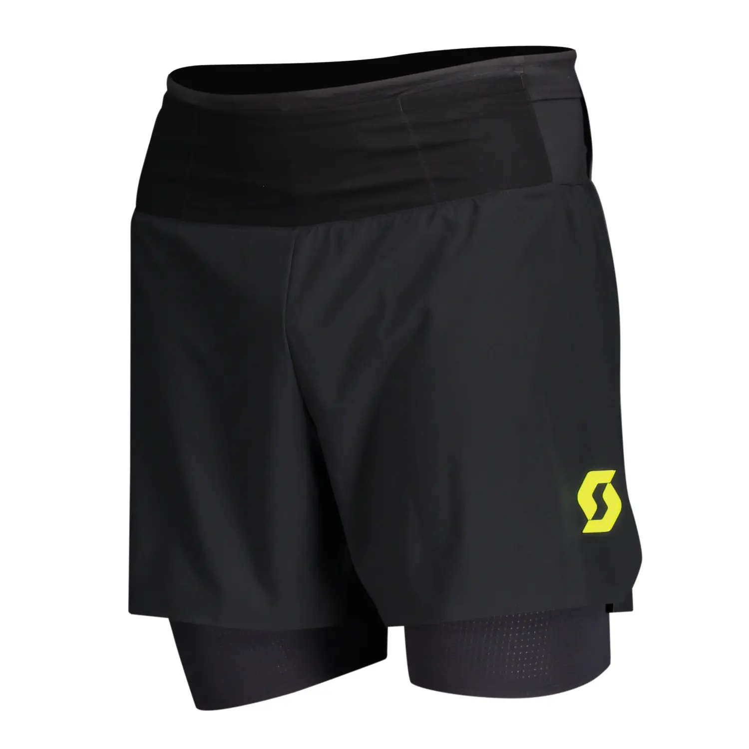 black/yellow - Scott Hybrid Shorts M’s RC Run