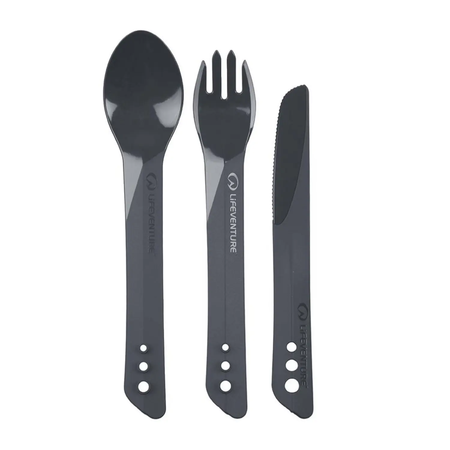 graphite - Lifeventure Ellipse Cutlery Set