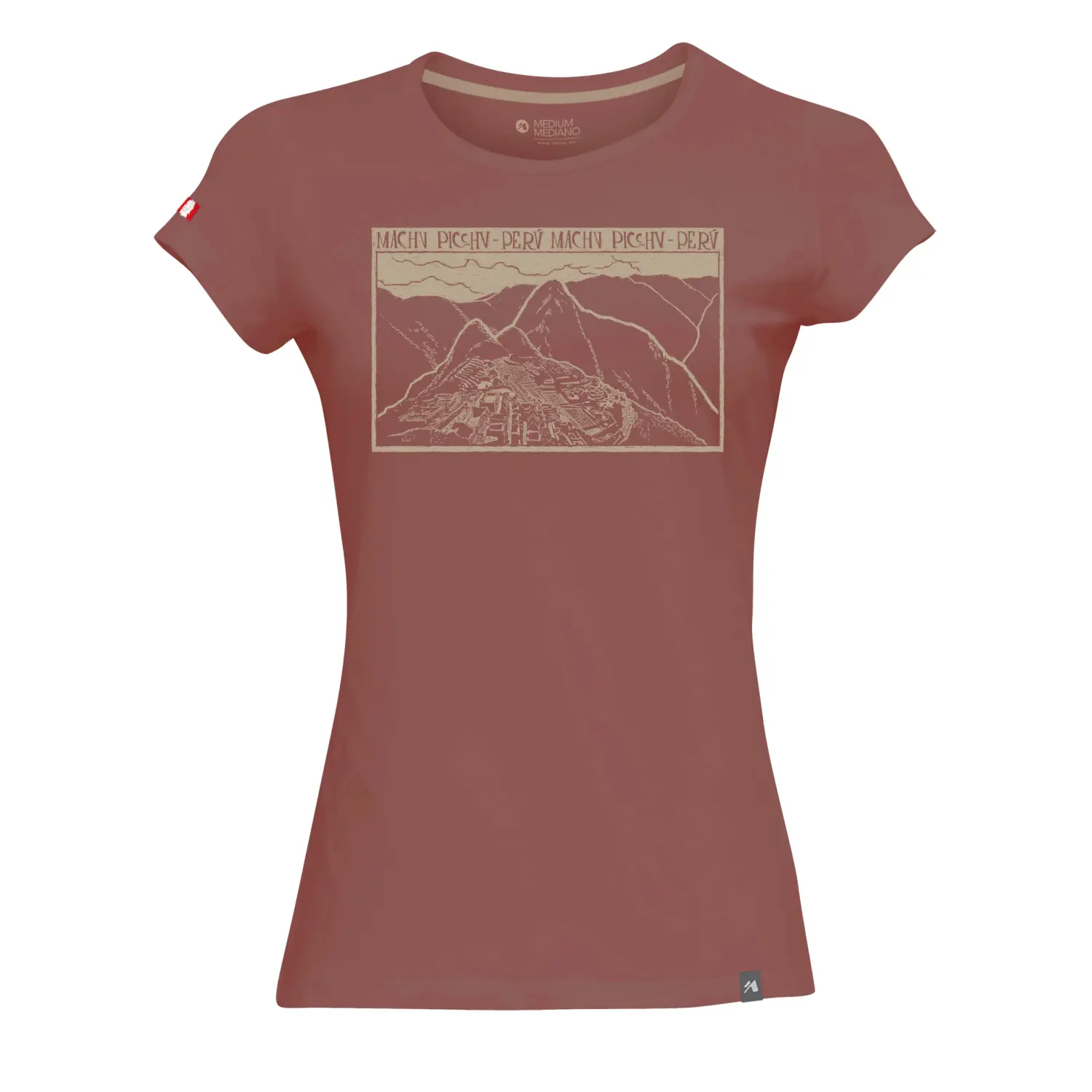 terracota - Tatoo Polo Mujer Machu Grabado