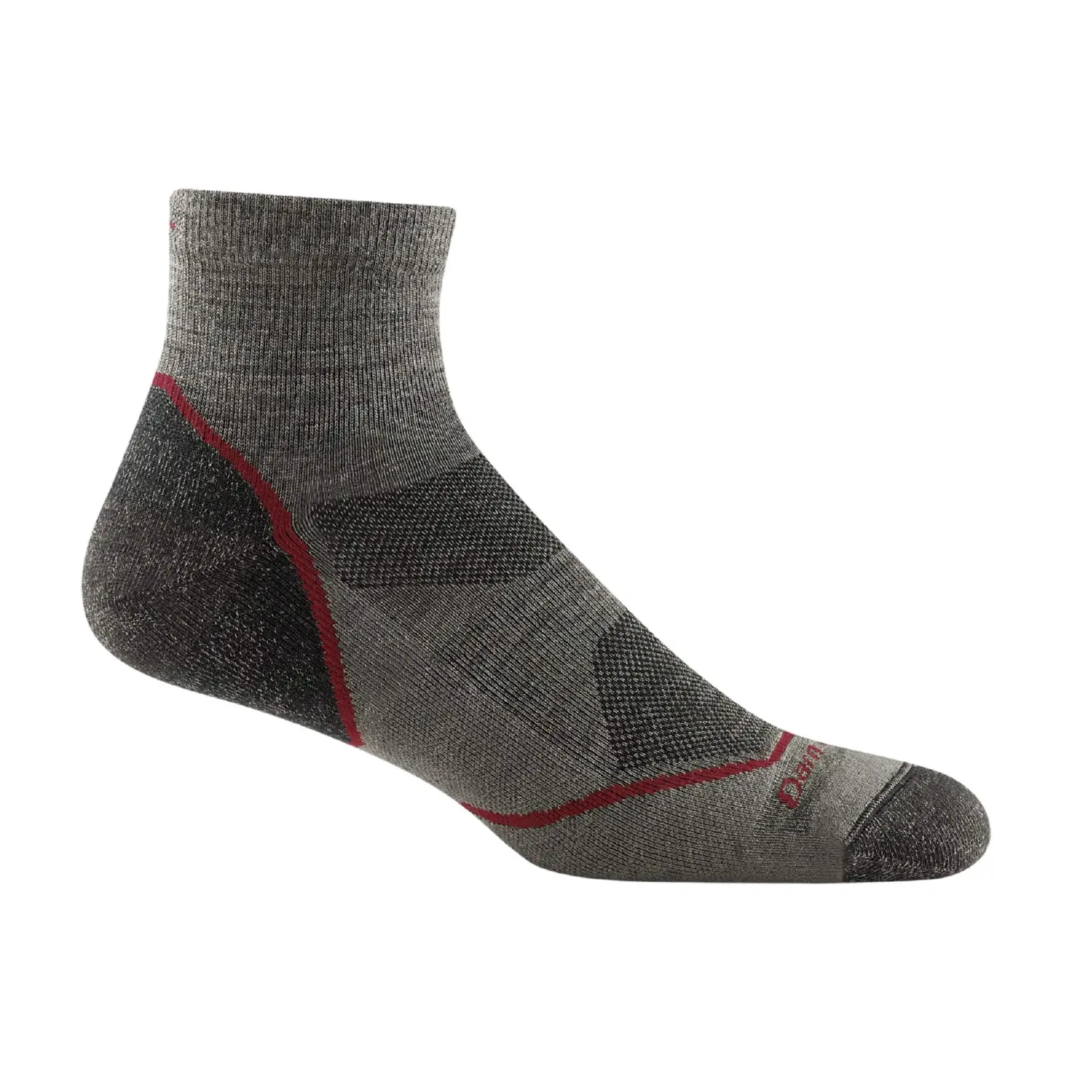 taupe - Darn Tough Men's Light Hiker 1/4 Lightweight Cushion