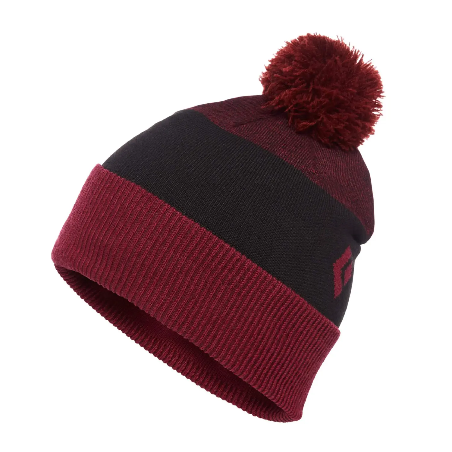 bordeaux/ black - Black Diamond Pom Beanie