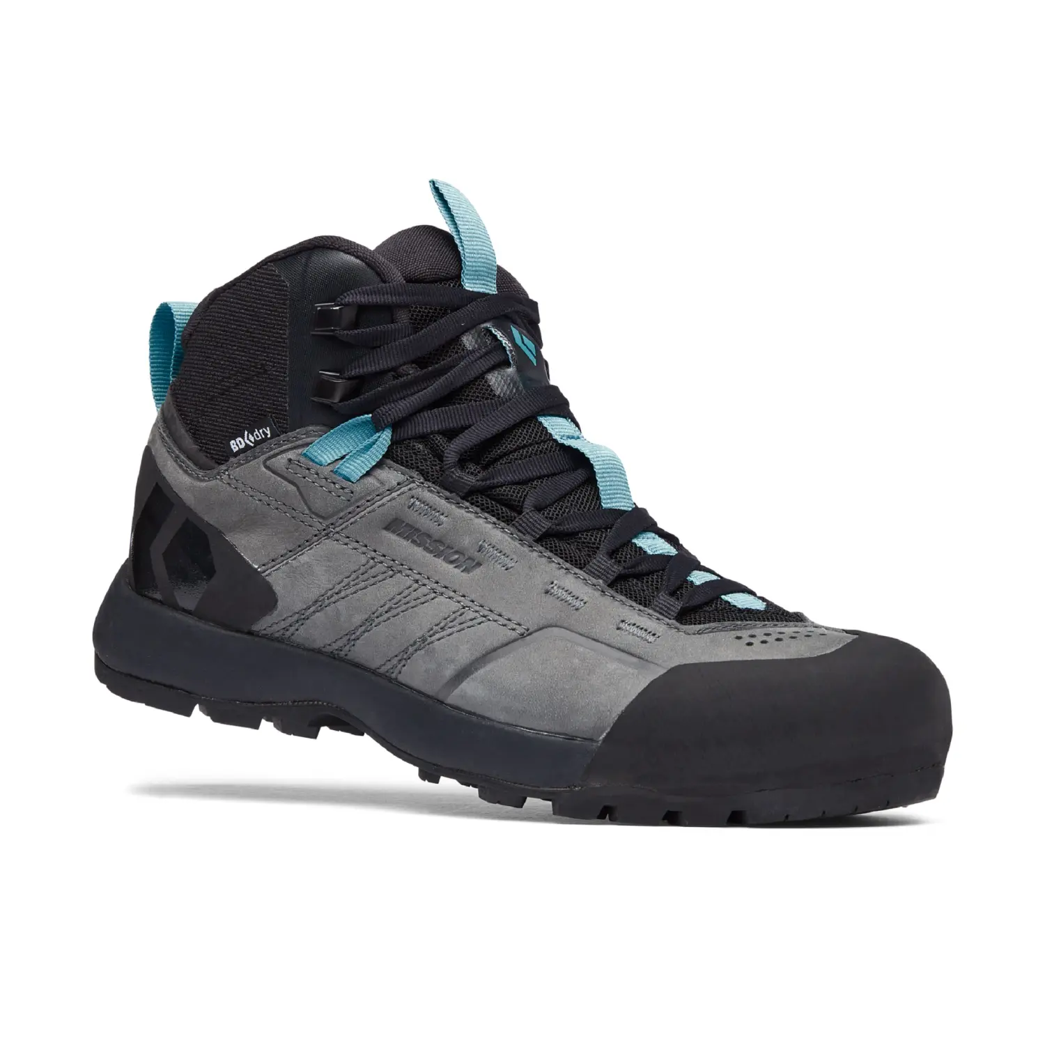 steel grey/costal blue - Black Diamond W Mission Leather Mid WP Approach Shoes
