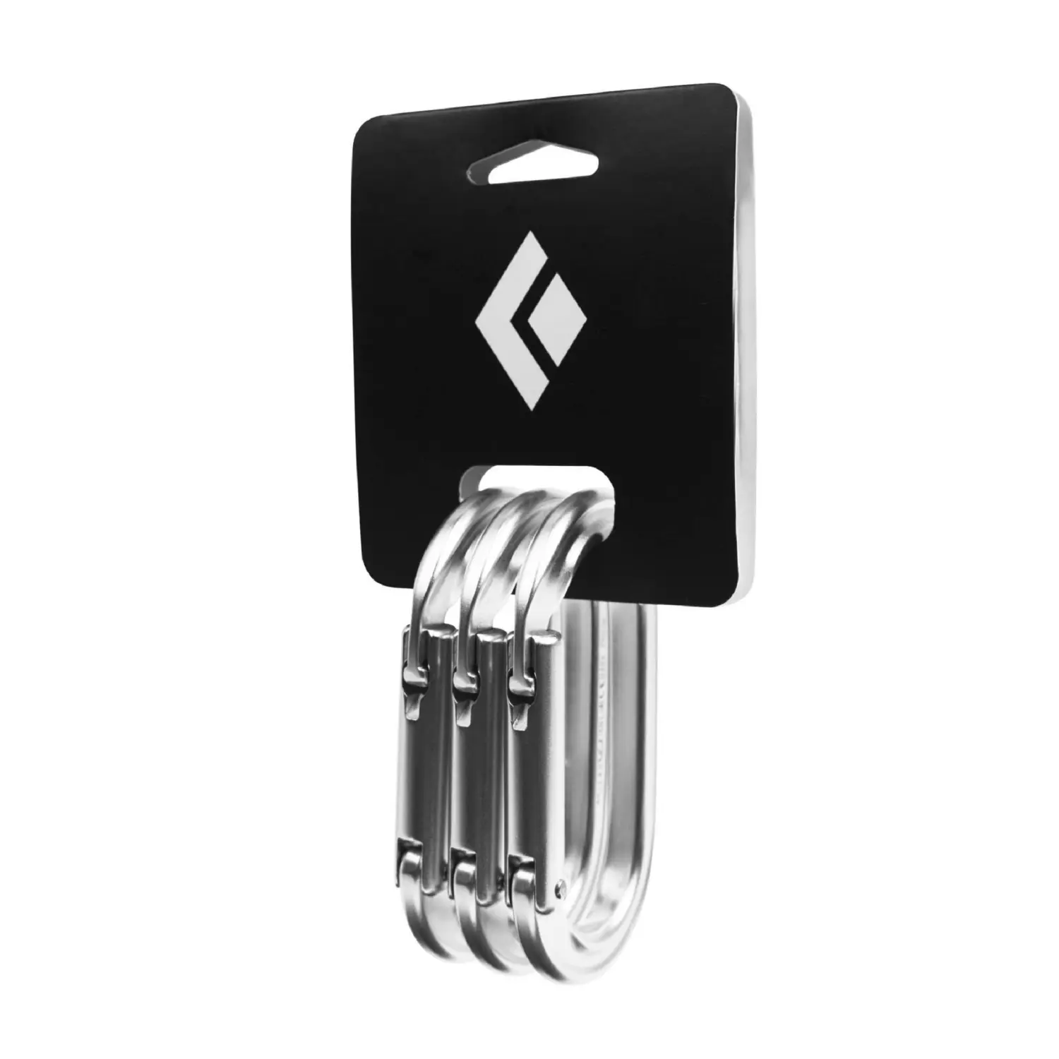 polished - Black Diamond Oval Keylock Carabiner 3 Pack