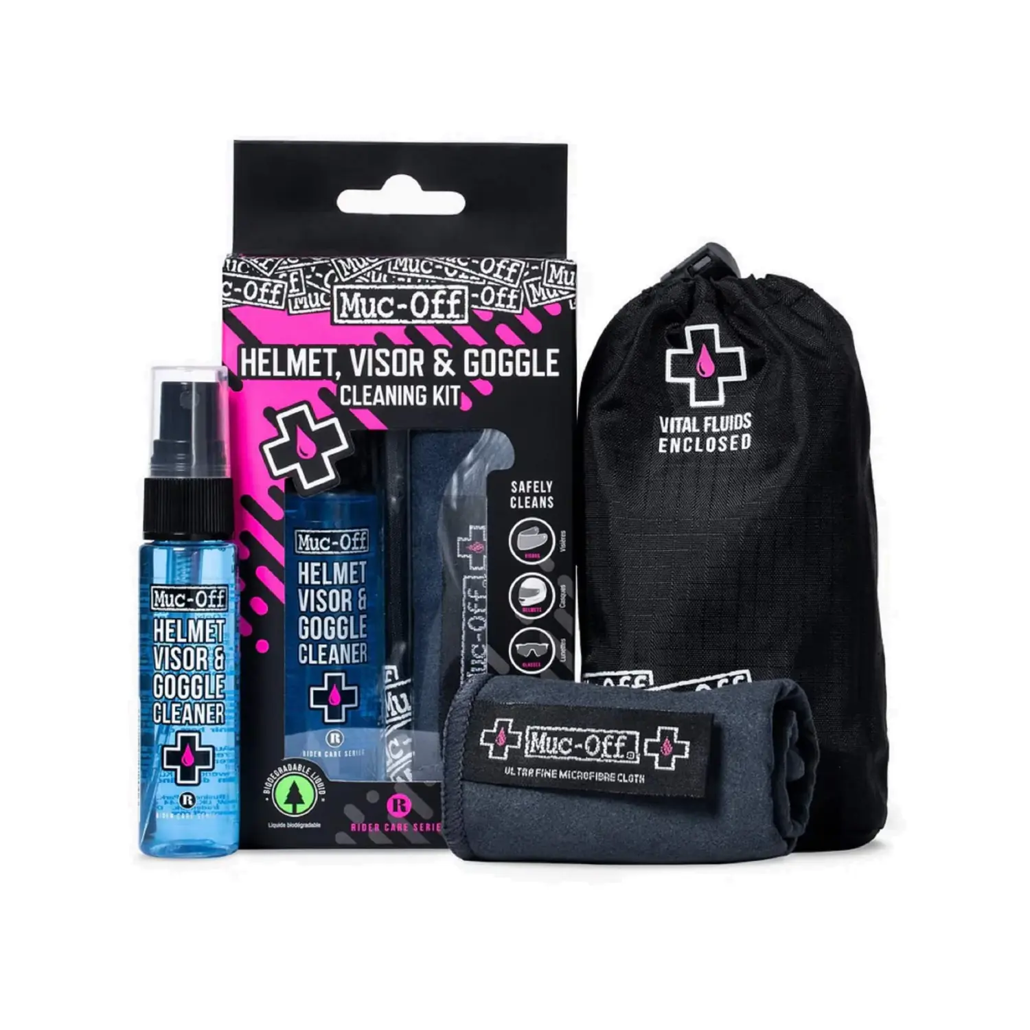  - Muc-Off Helmet Visor & Goggle Cleaner Kit