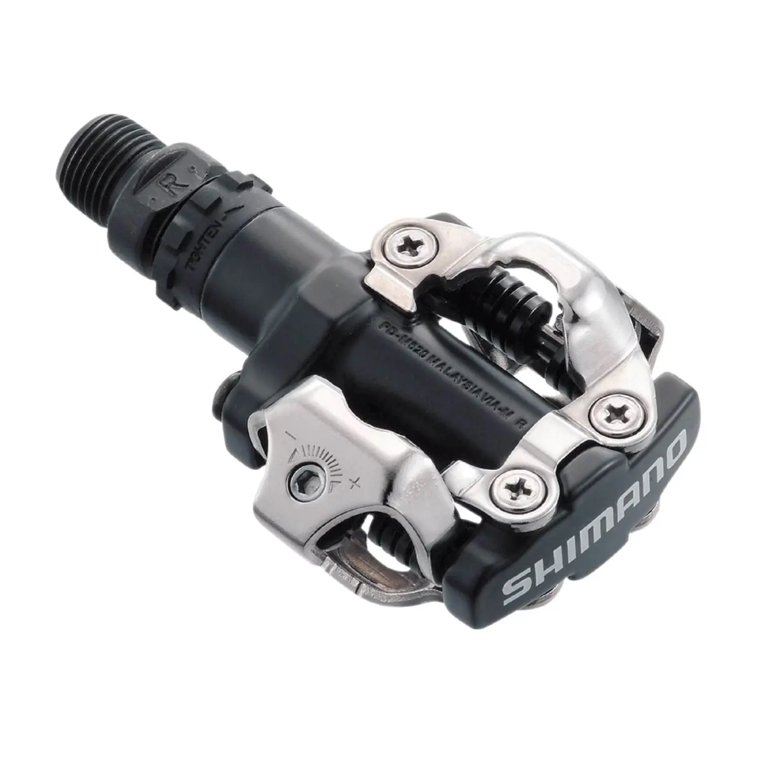 black - Shimano Pedal MTB-BMX PD-M520L c/cleats SM-SH51 - Pedal de Bicicleta