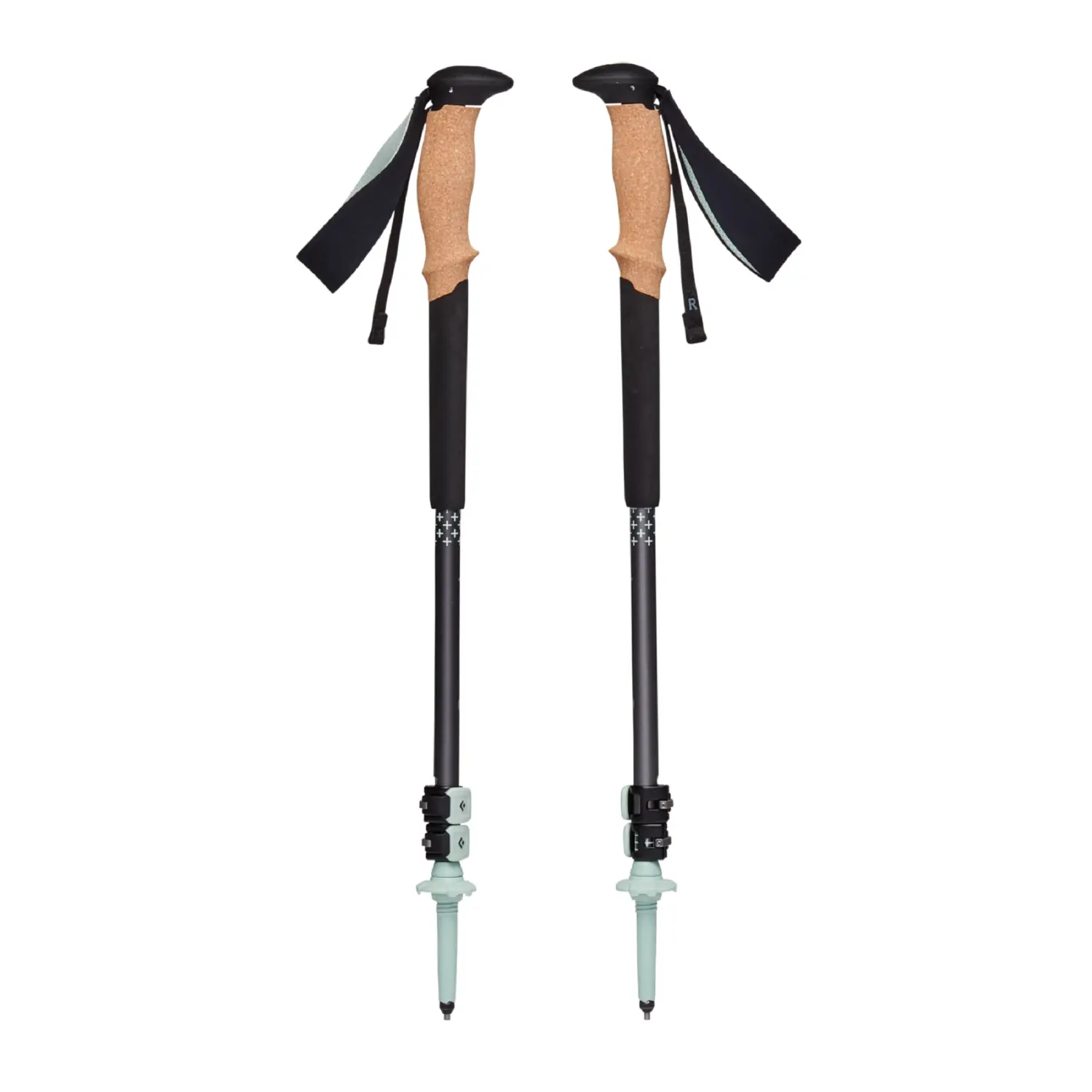 charcoal-foam green - Black Diamond Pursuit Trekking Poles