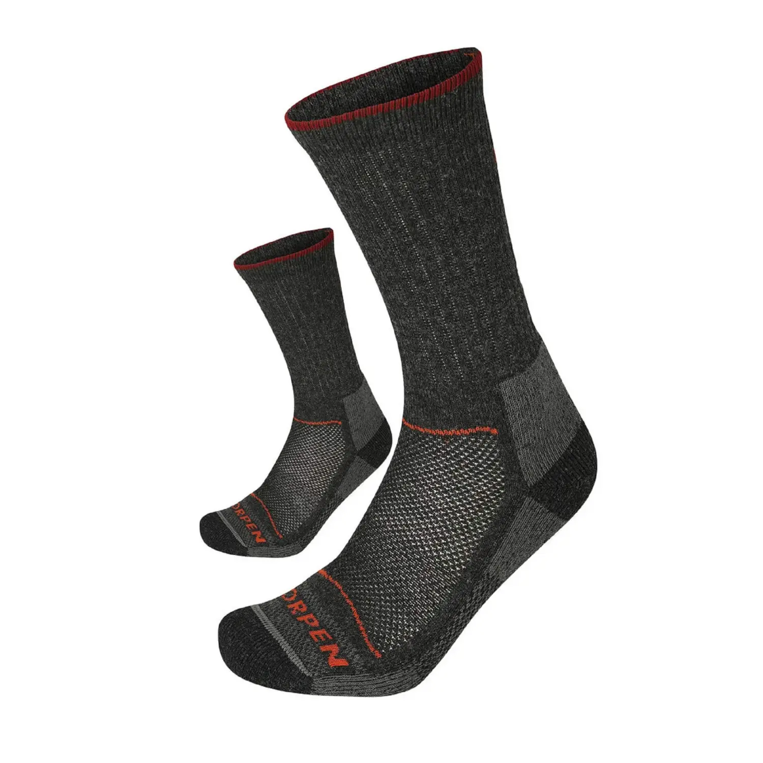 charcoal - Lorpen Merino Hiker 2 Pack Eco
