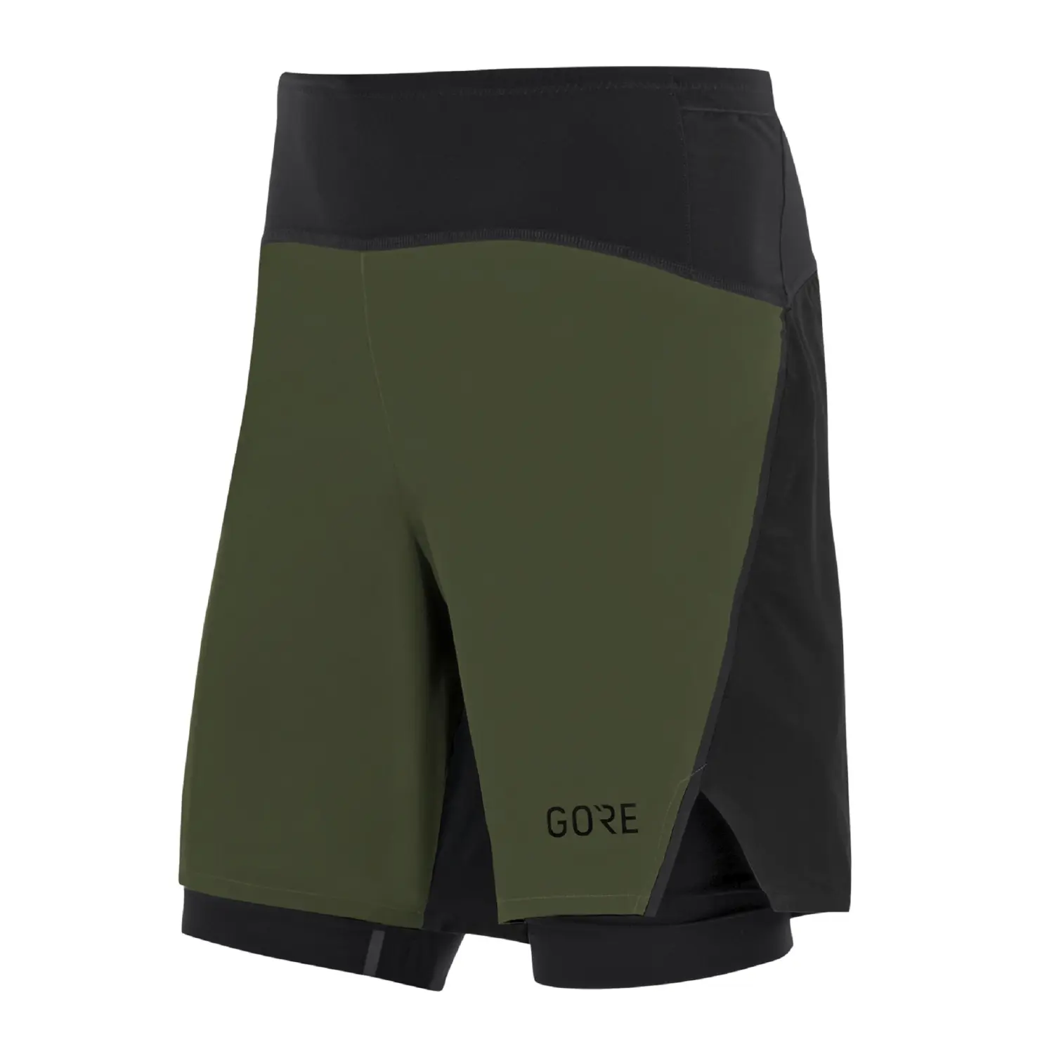 utility green/black - GOREWEAR R7 2in1 Shorts