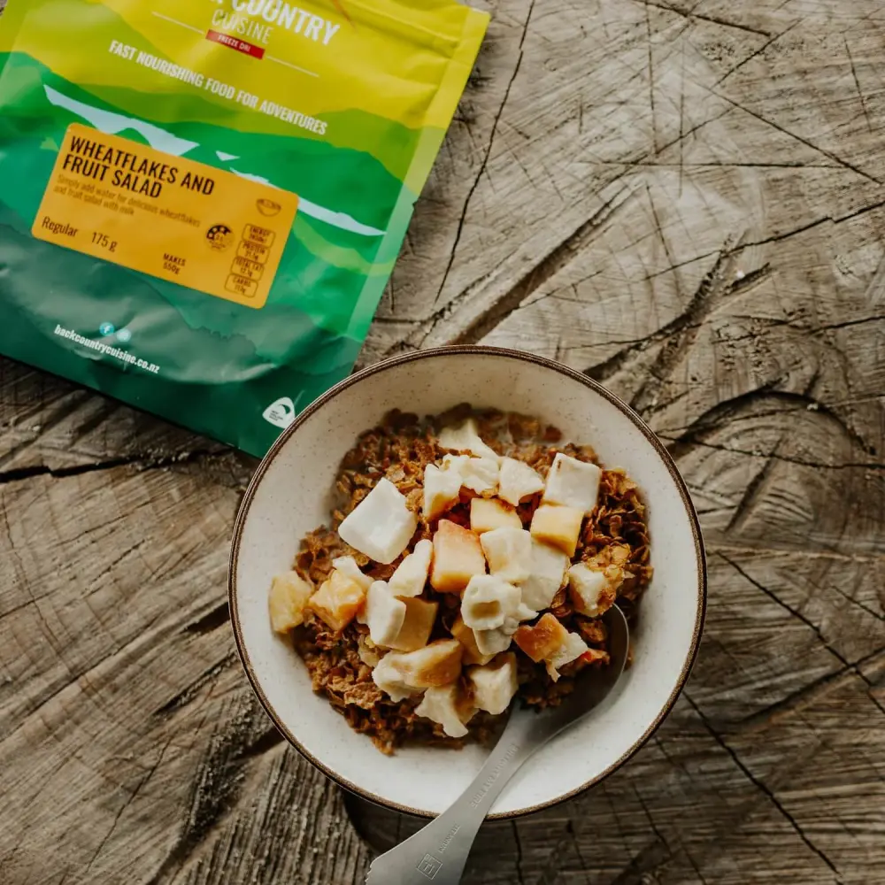 Backcountry Cuisine Wheatflakes and Fruit Salad