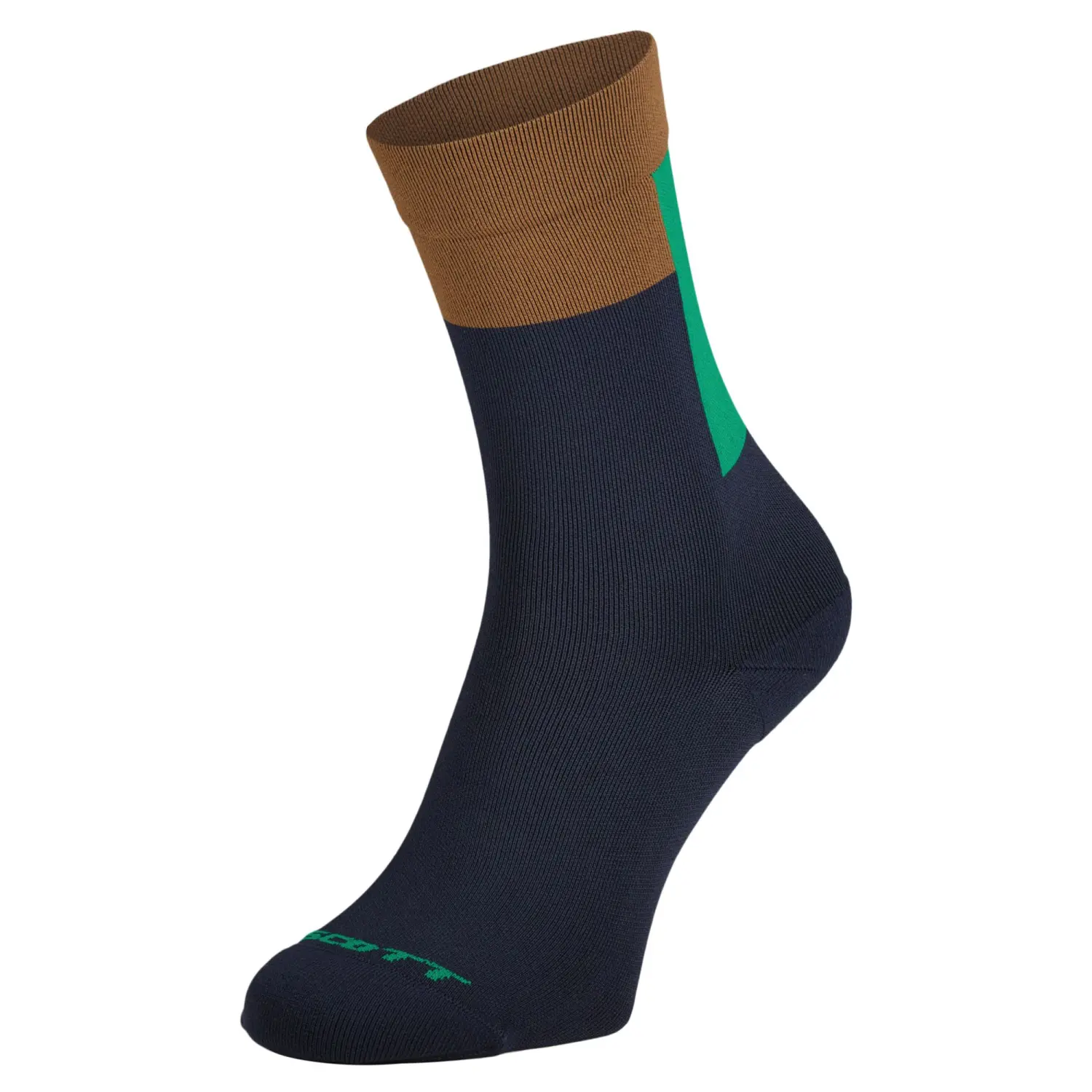 dark blue/bread brown - Scott Sock Block Stripe Crew