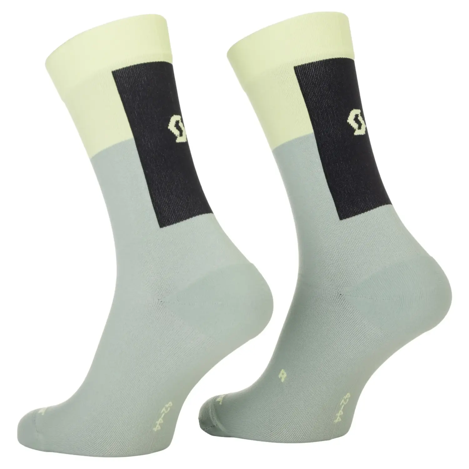 spray grey/acid yellow - Scott Sock Block Stripe Crew