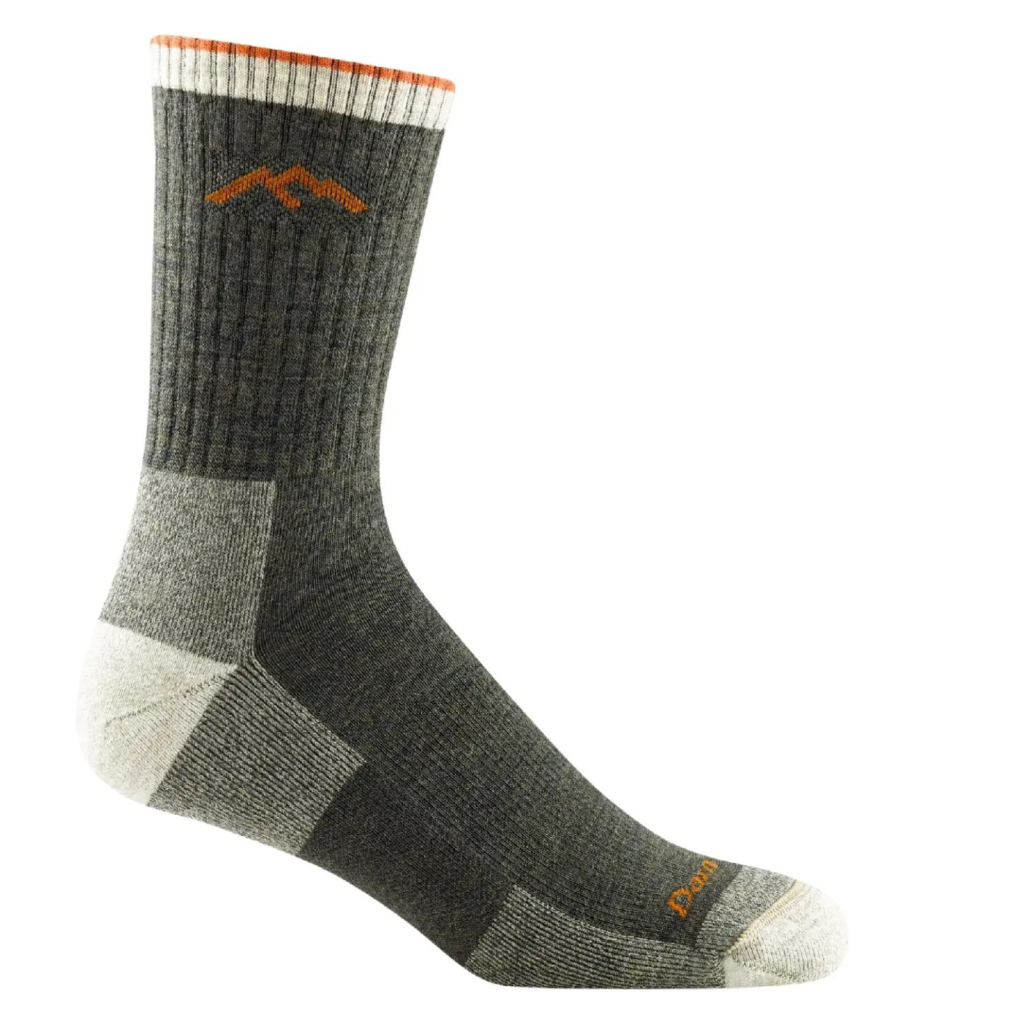 olive - Darn Tough Hiker Micro Crew Midweight w/ Cushion Men's