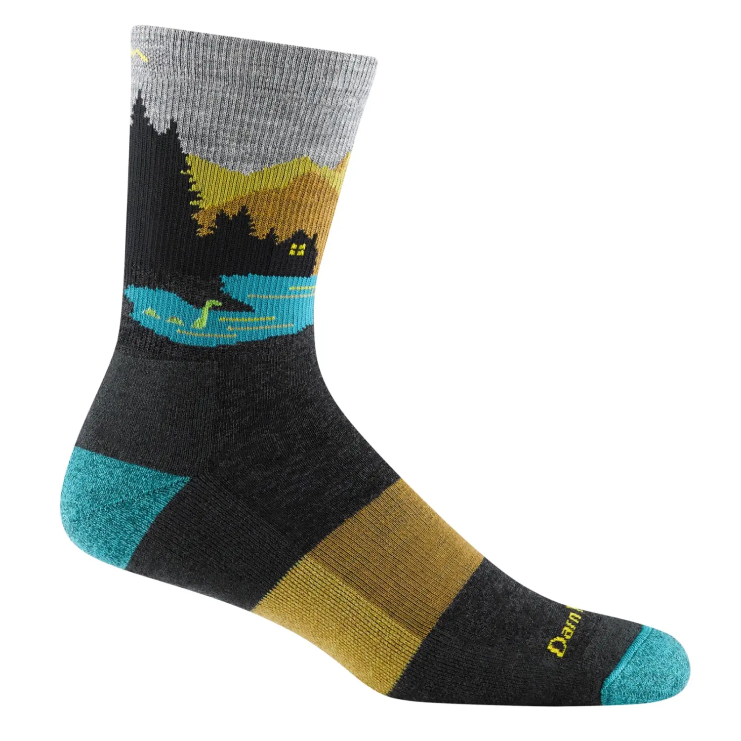 charcoal - Darn Tough Close Encounters Micro Crew Midweight w/ Cuchion Men's