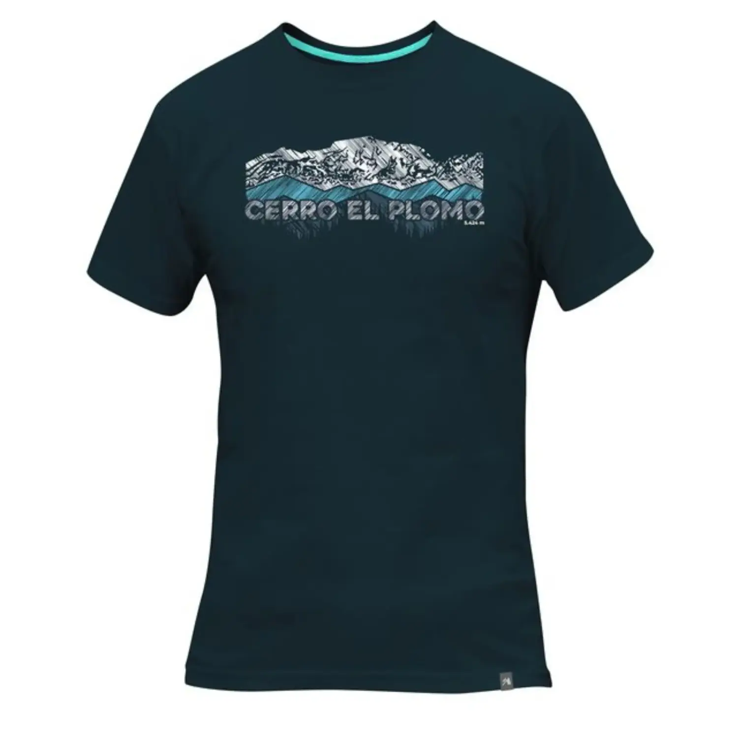 azul cadena - Tatoo Polera Hombre Cerro el Plomo