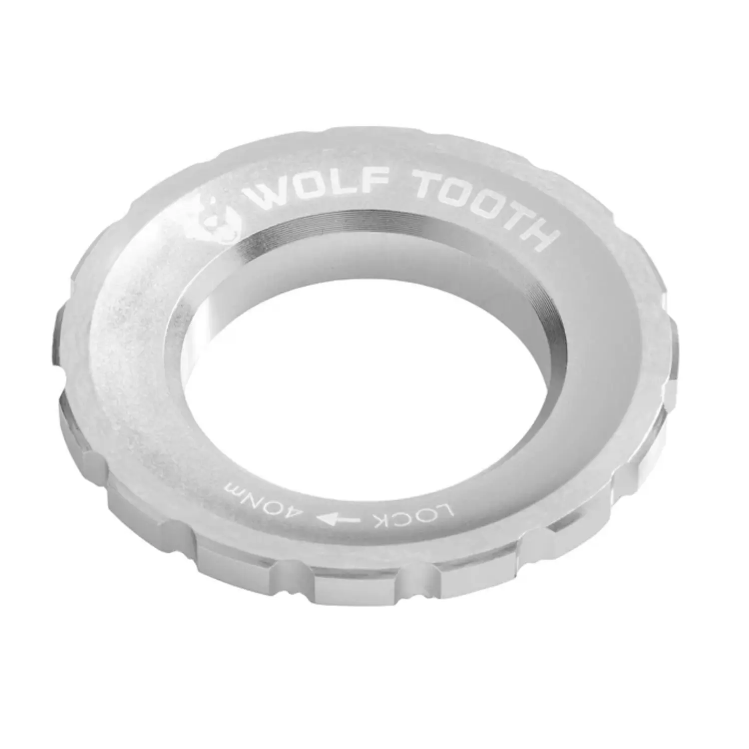 silver - Wolf Tooth Centerlock Rotor Lockring – External Spline