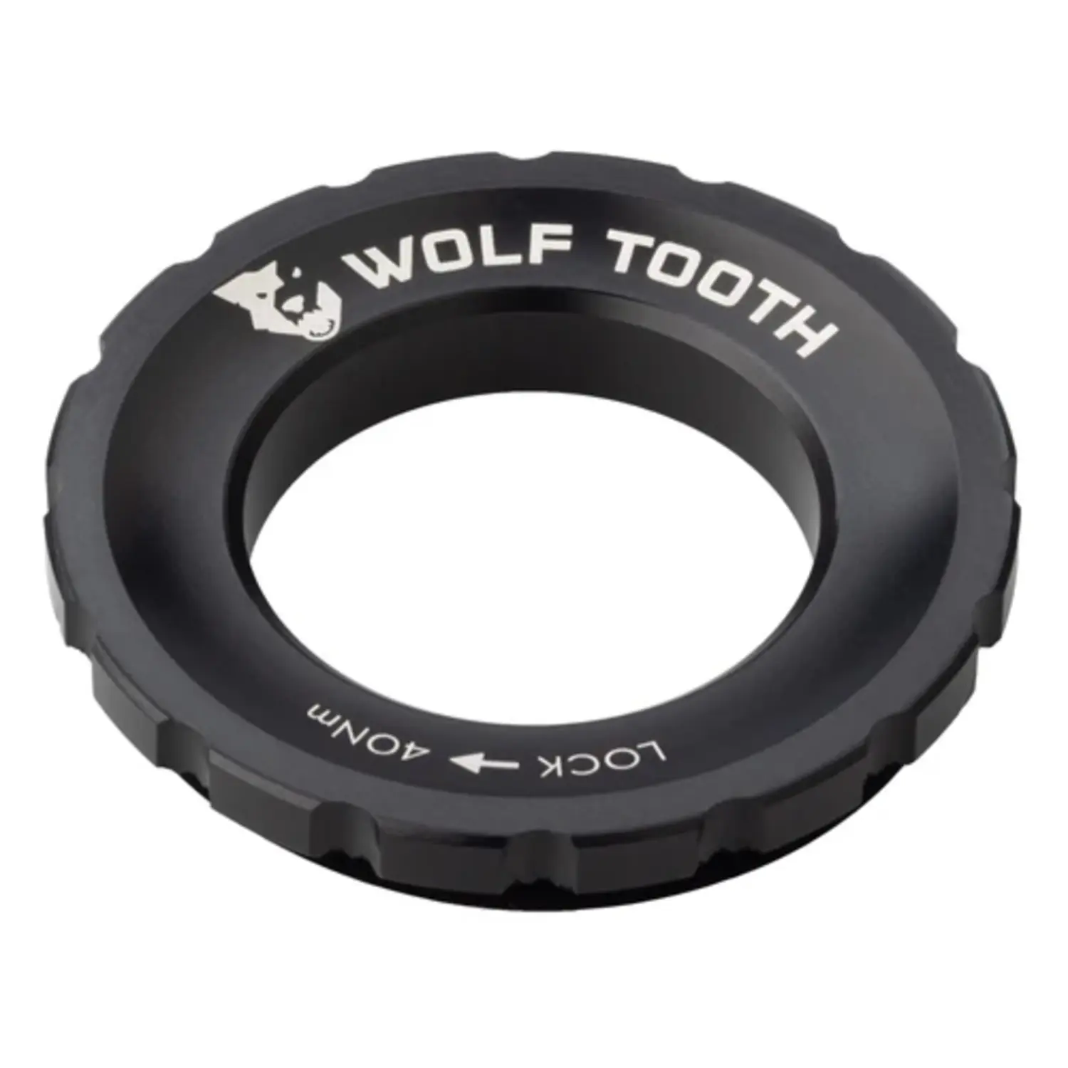 black - Wolf Tooth Centerlock Rotor Lockring – External Spline