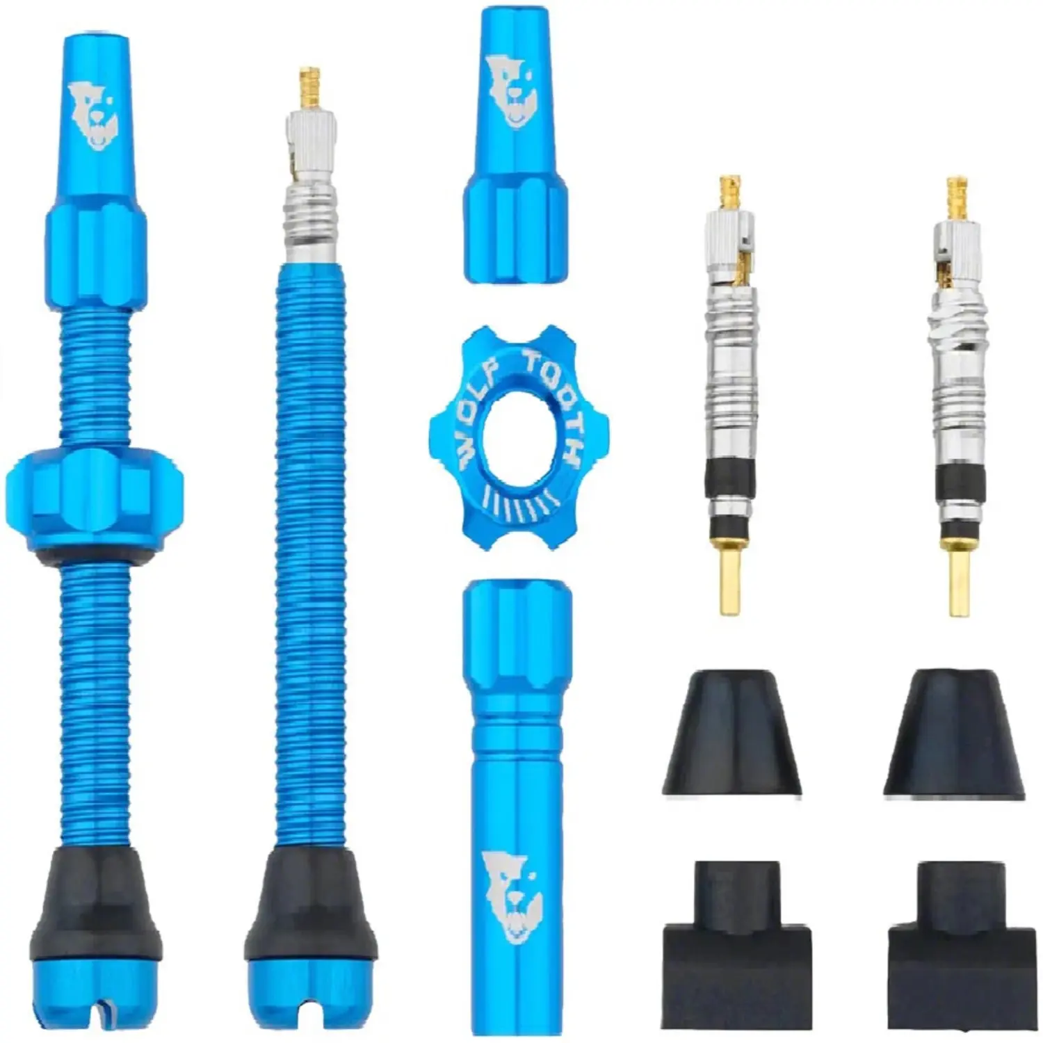 blue - Wolf Tooth Tubeless Valve Stem Kit60mm