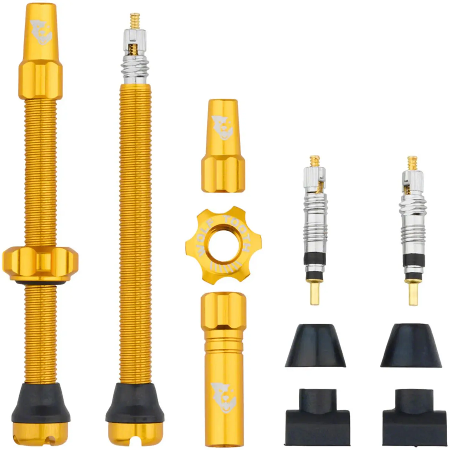 gold - Wolf Tooth Tubeless Valve Stem Kit60mm