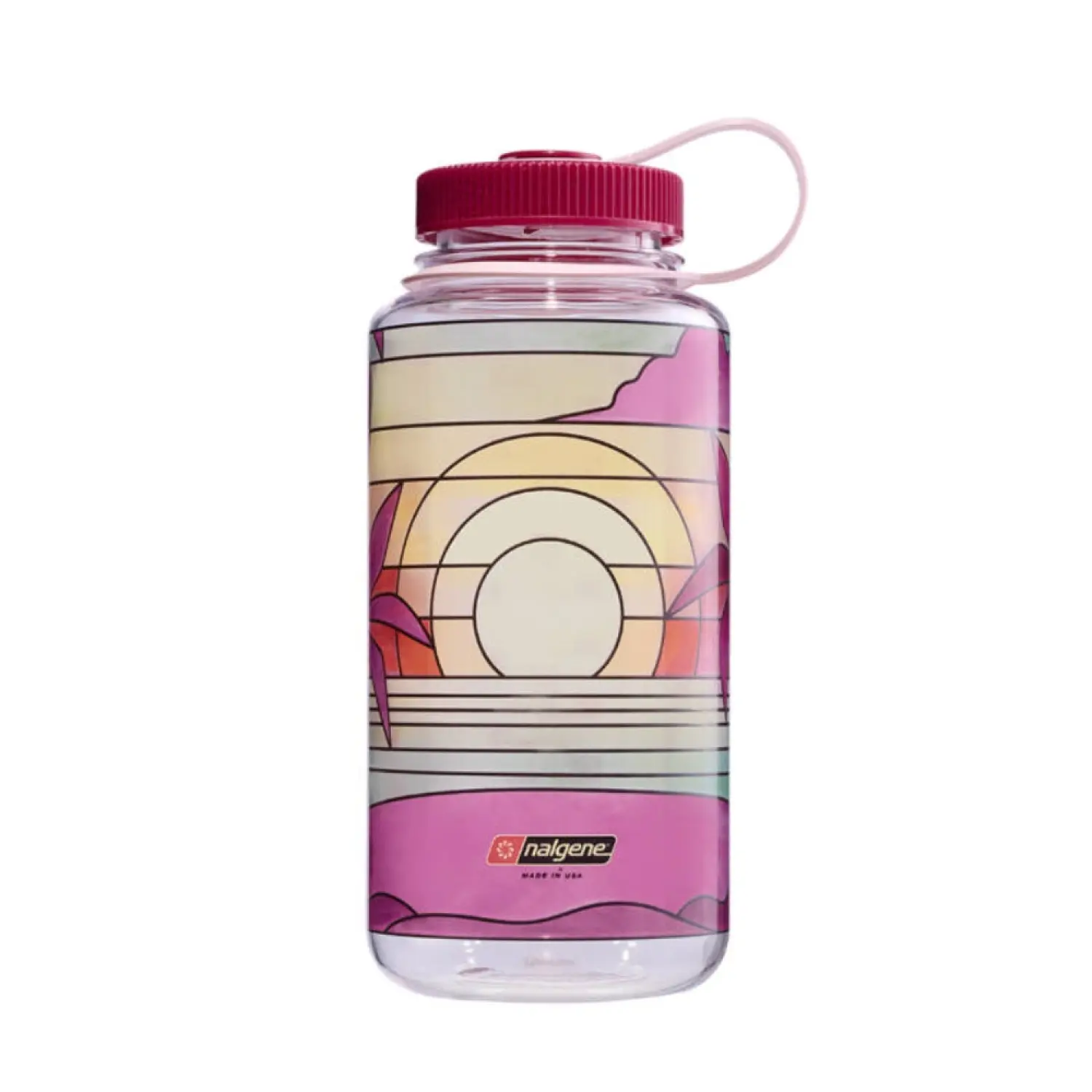 clear stained glass sunset - Nalgene 32oz Wide Mouth Sustain Design