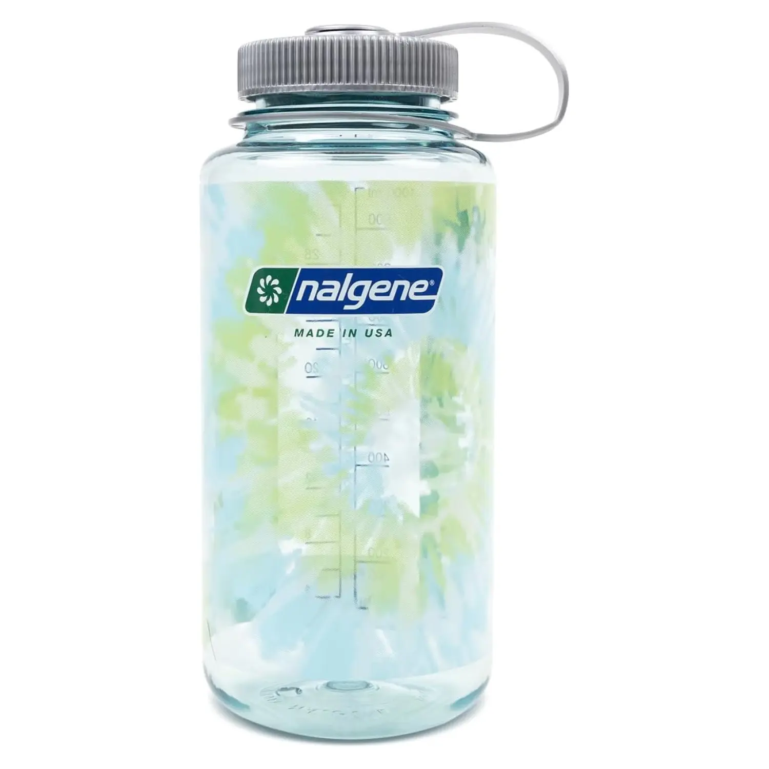 seafoam w/platinum blue tie dye - Nalgene 32oz Wide Mouth Sustain Design