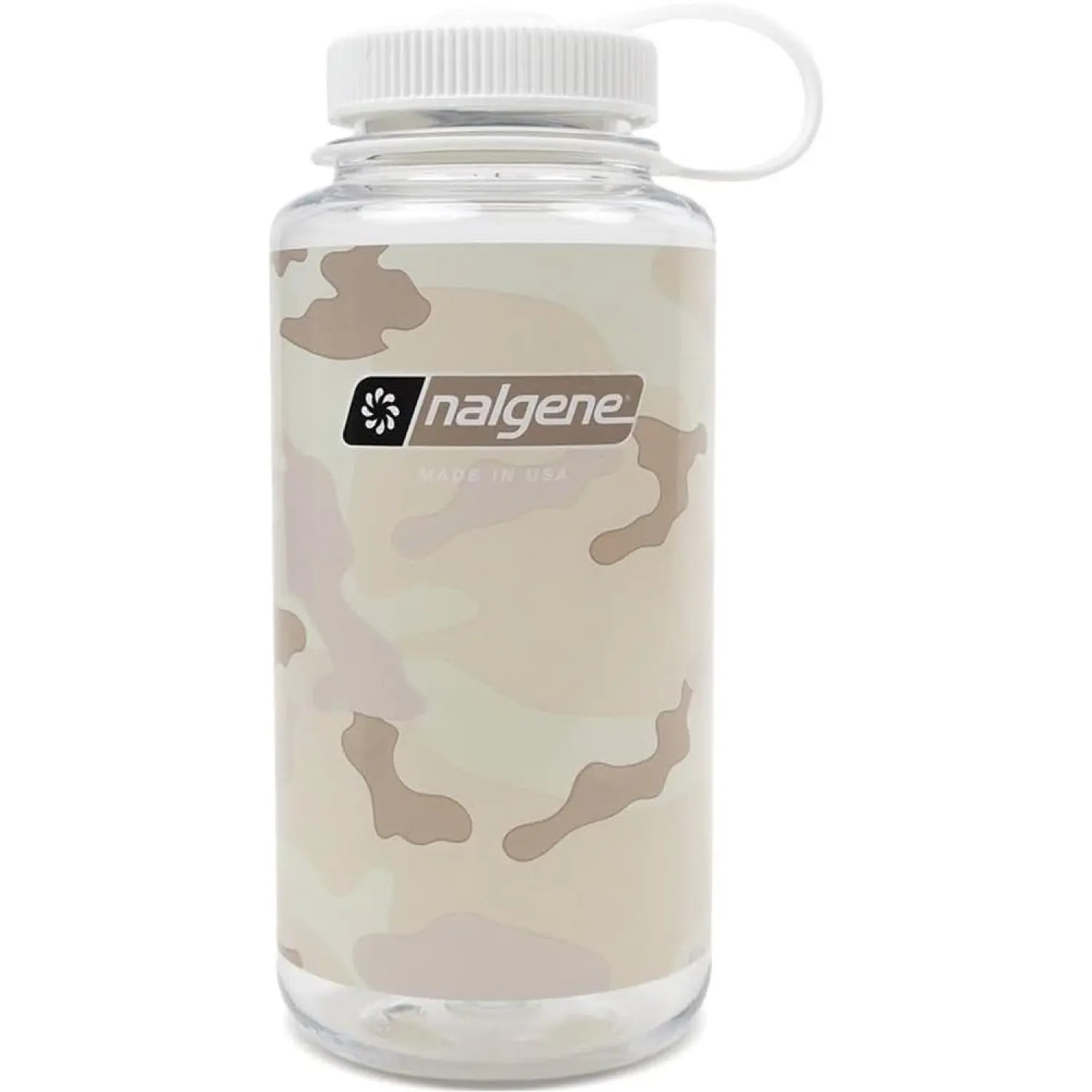 gray w/white camo - Nalgene 32oz Wide Mouth Sustain Design