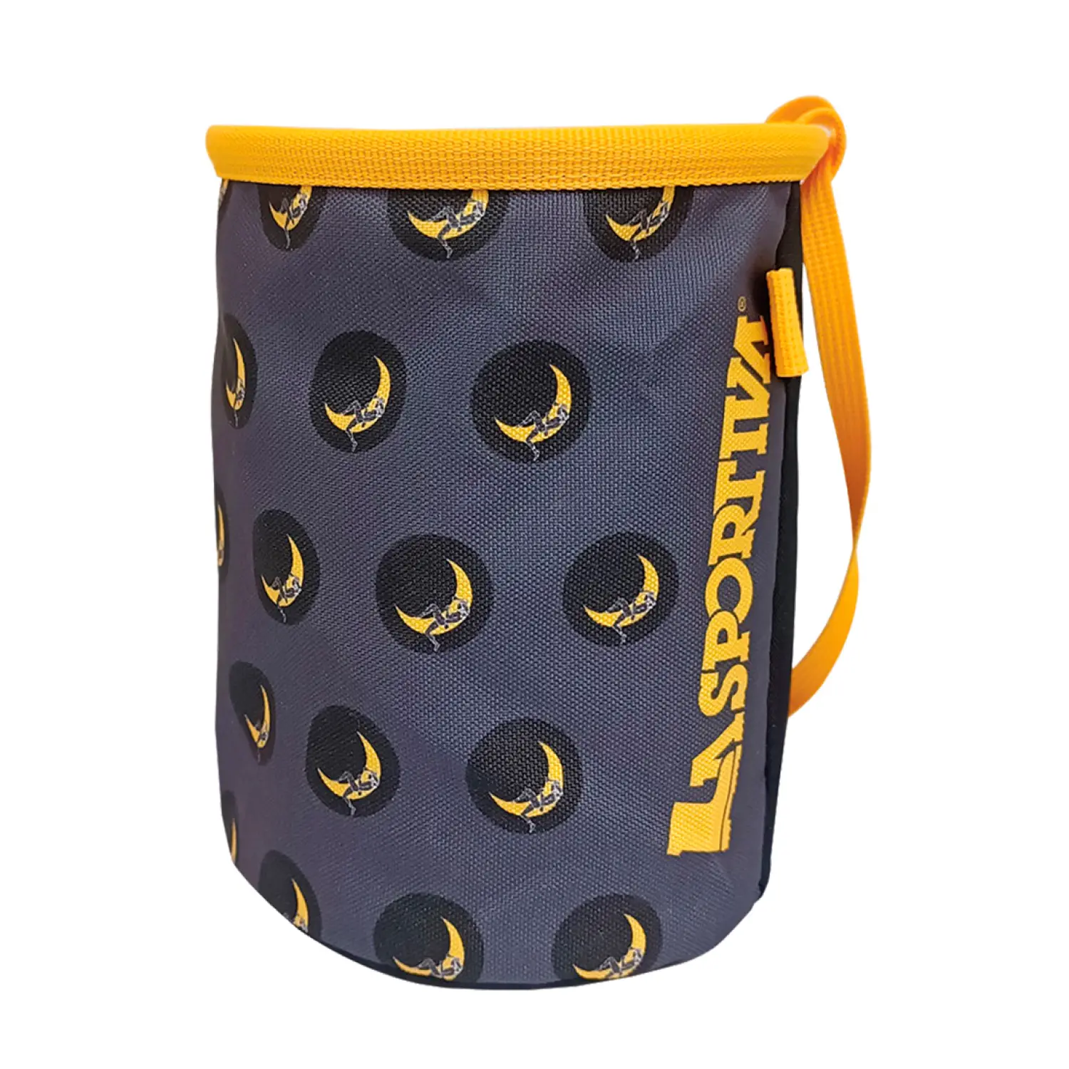 carbon/giallo - La Sportiva Climbing On The Moon Chalk Bag