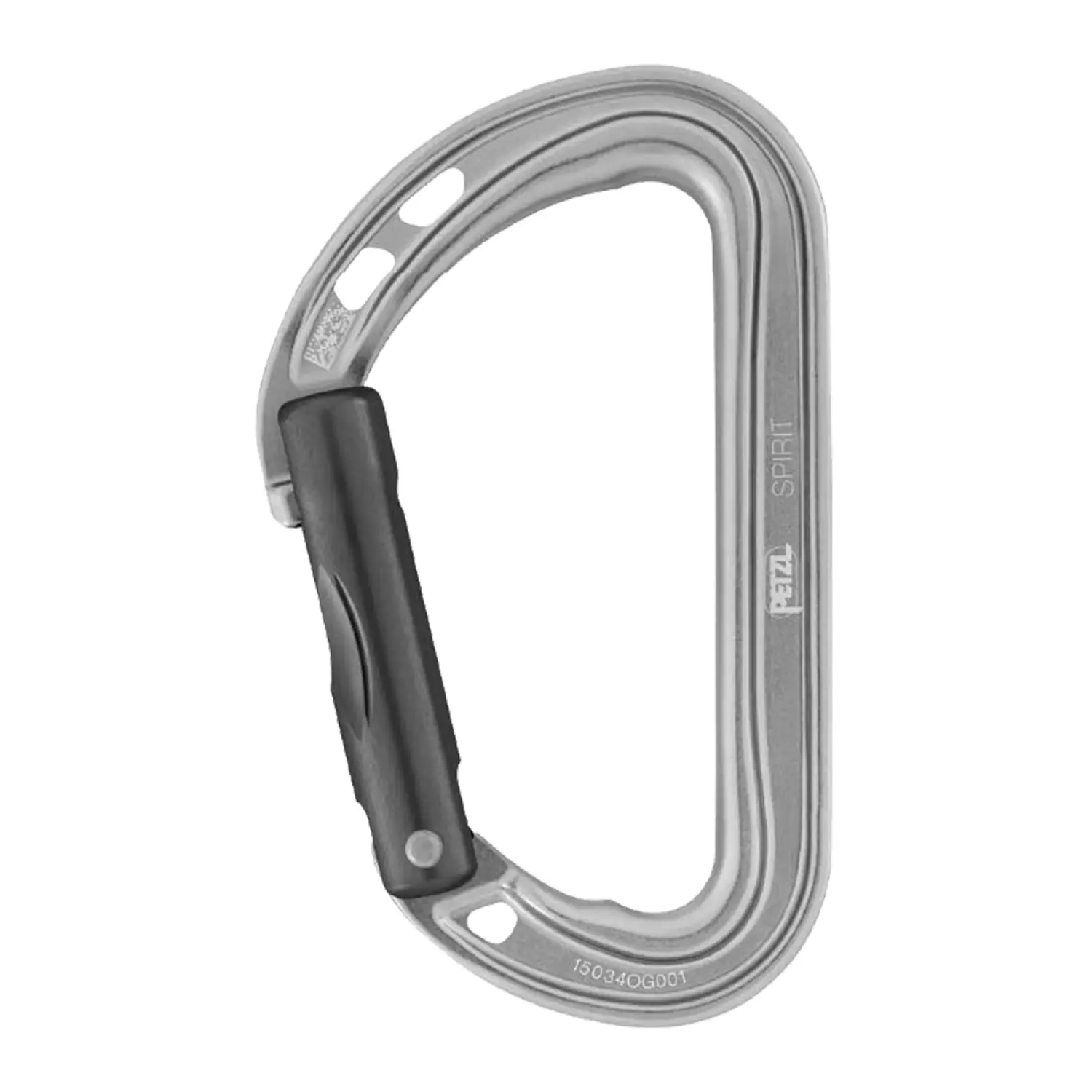 gray - Petzl Spirit Mosqueton Simple Gatillo Recto