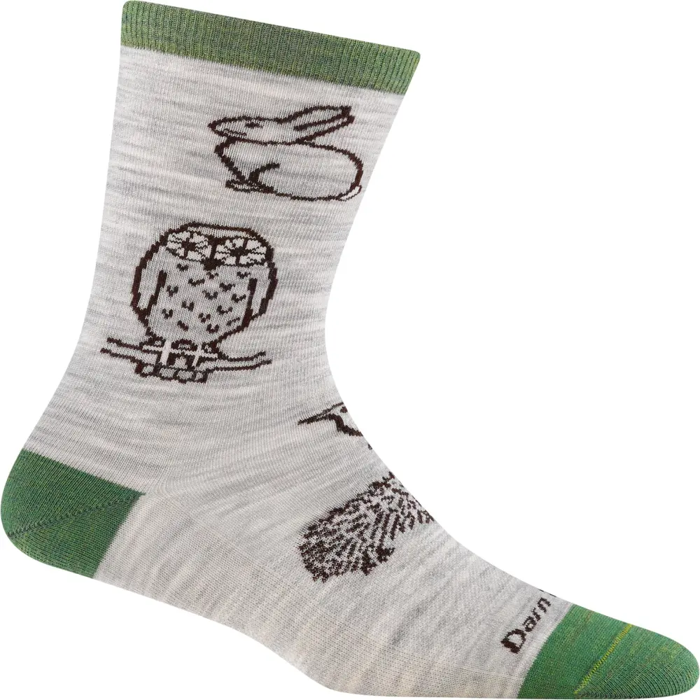 Darn Tough Women's Merino Wool Woodland Creatures Crew Height Light Socks
